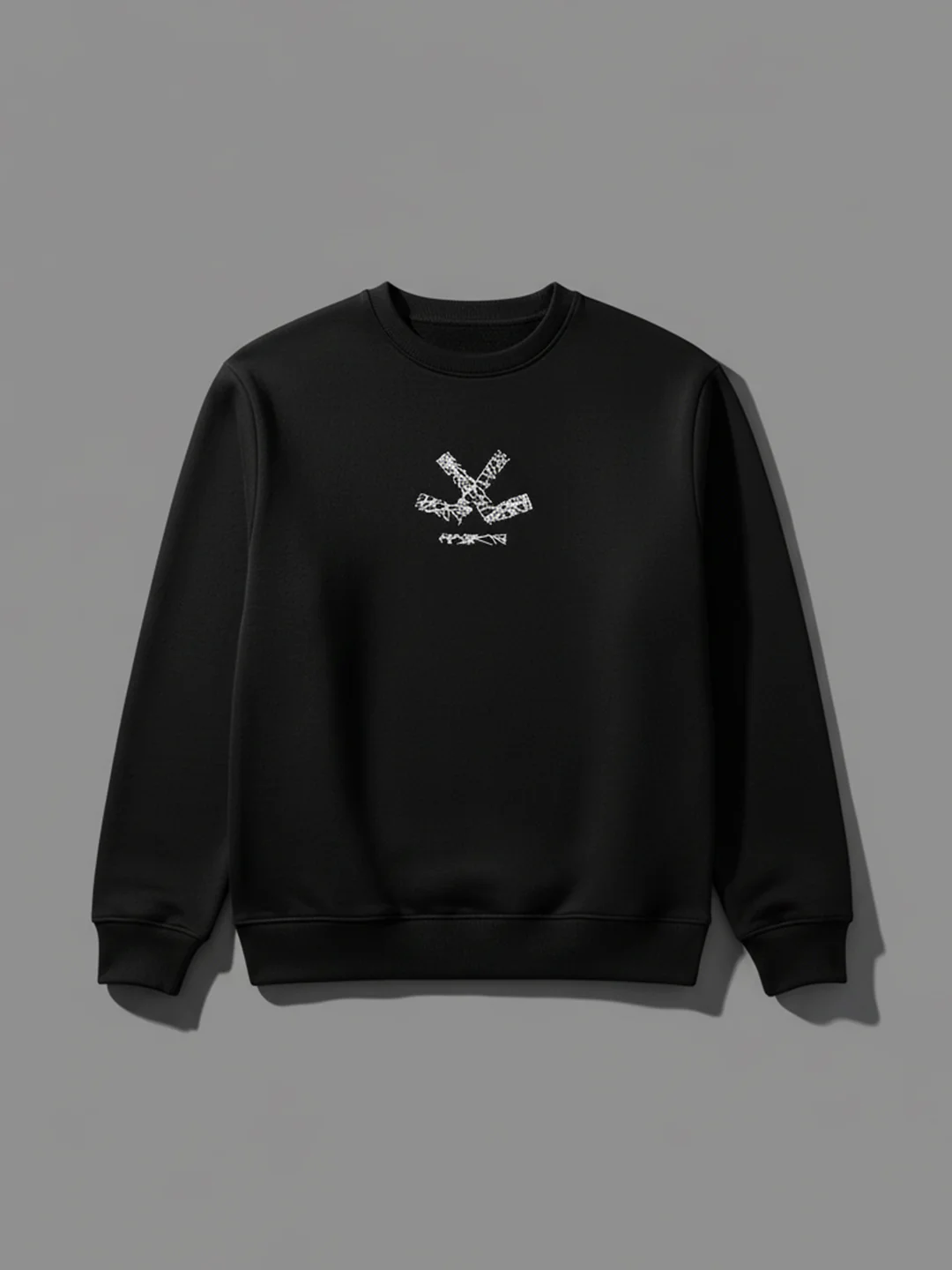 Men's Casual Branded Comfort Fit Sweatshirt  | Black - Image 4