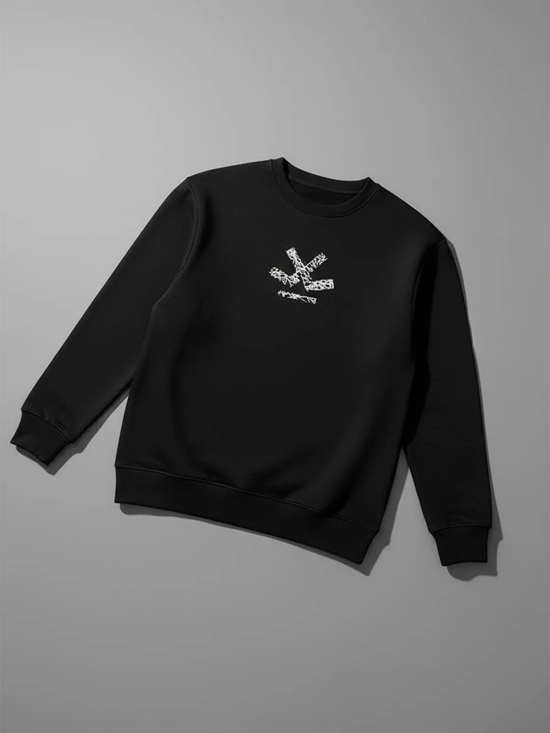 Men's Casual Branded Comfort Fit Sweatshirt  | Black - Image 6