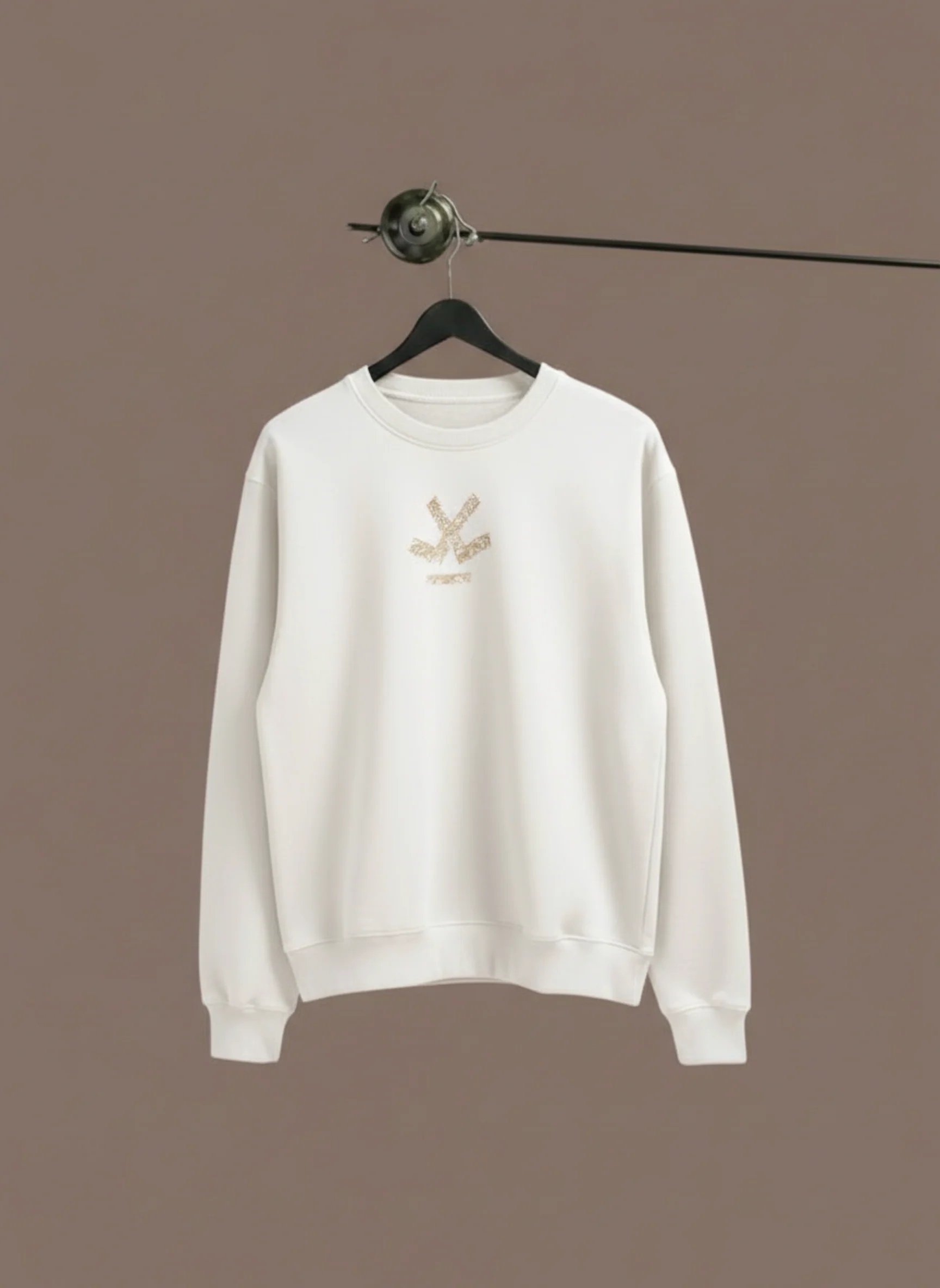 Men's Casual Branded Comfort Fit Sweatshirt  | Snow White - Image 2
