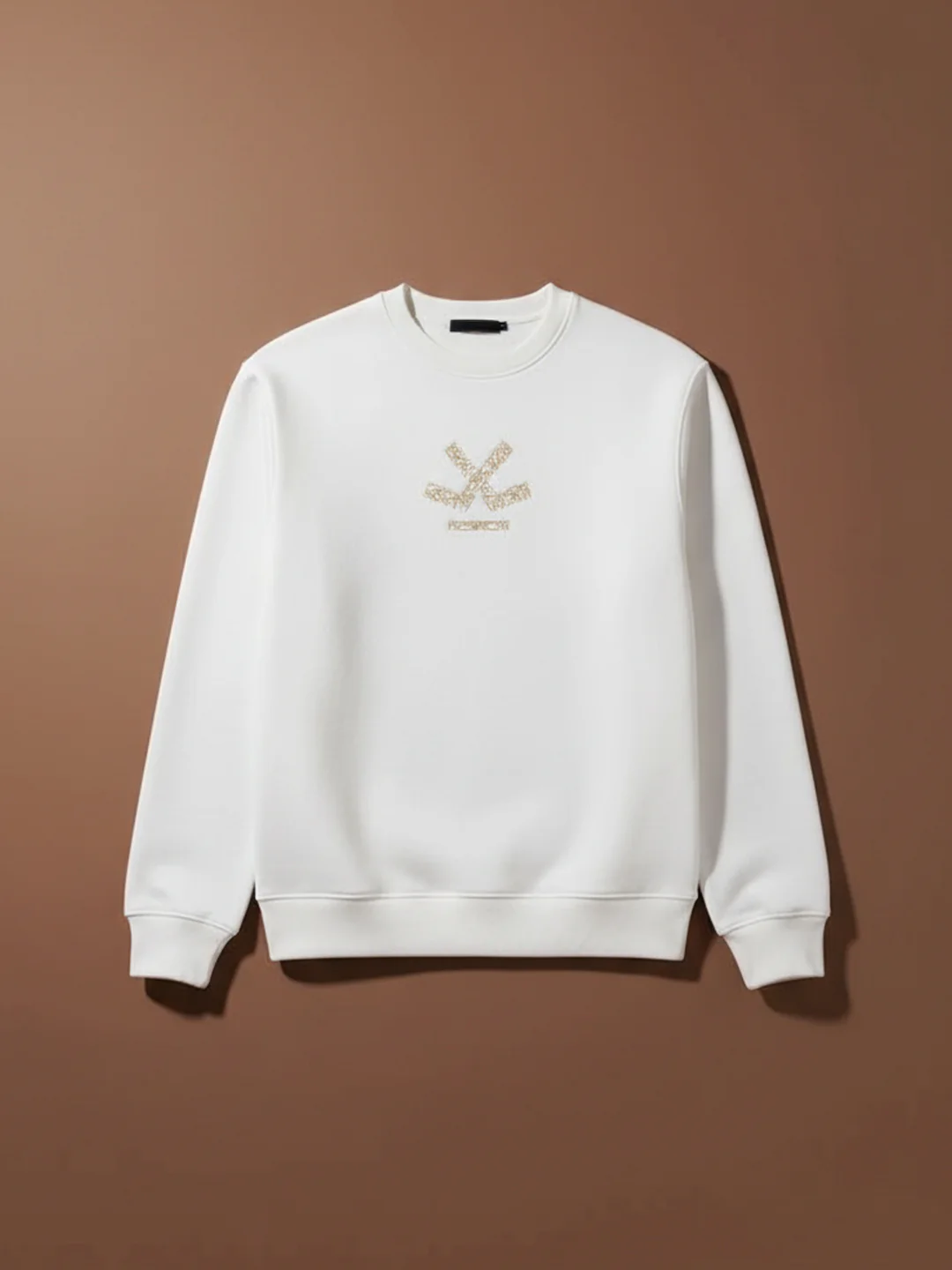 Men's Casual Branded Comfort Fit Sweatshirt  | Snow White - Image 4