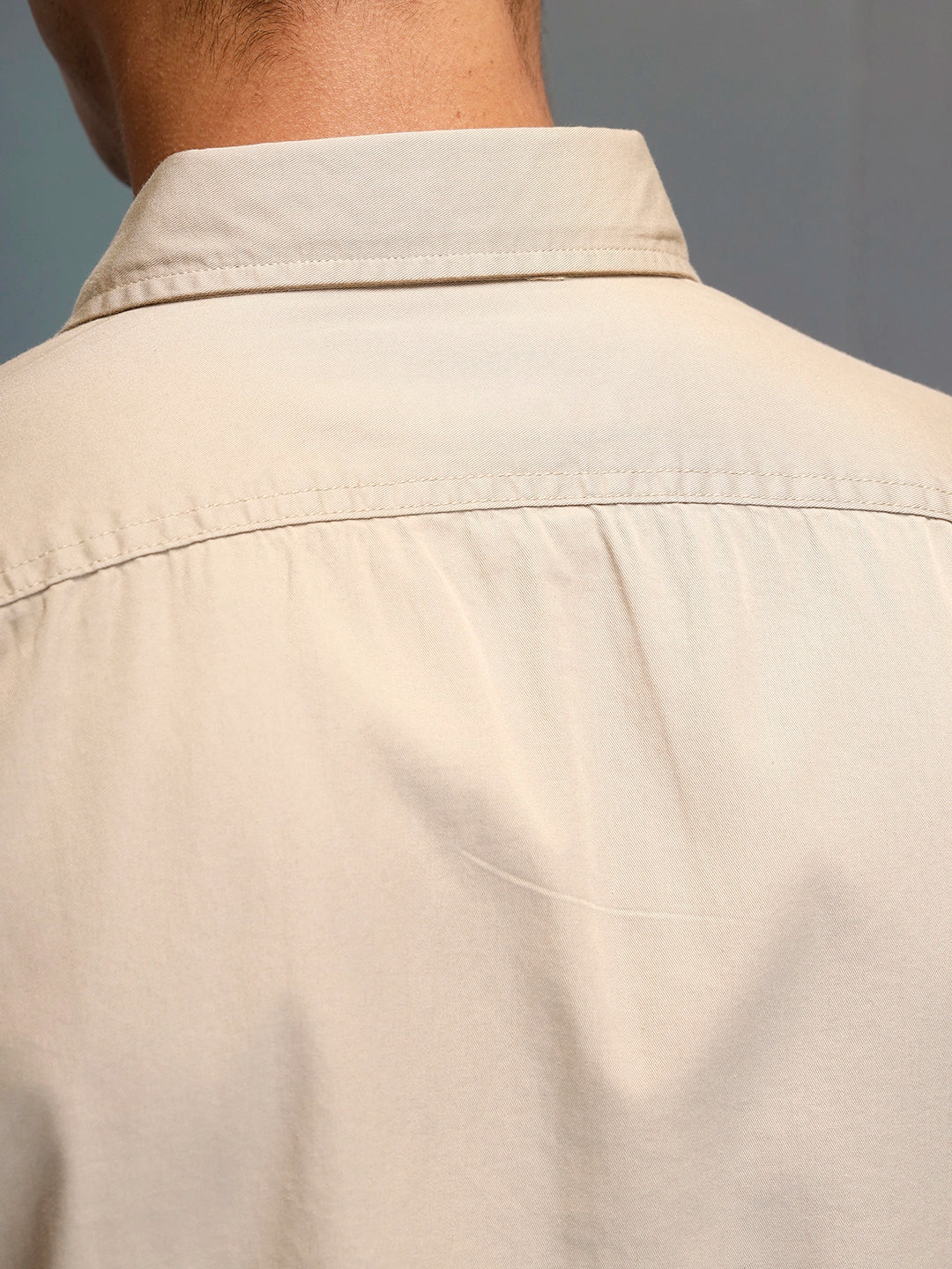 Men's Casual Cargo Double Pocket Shirt | Beige - Image 5