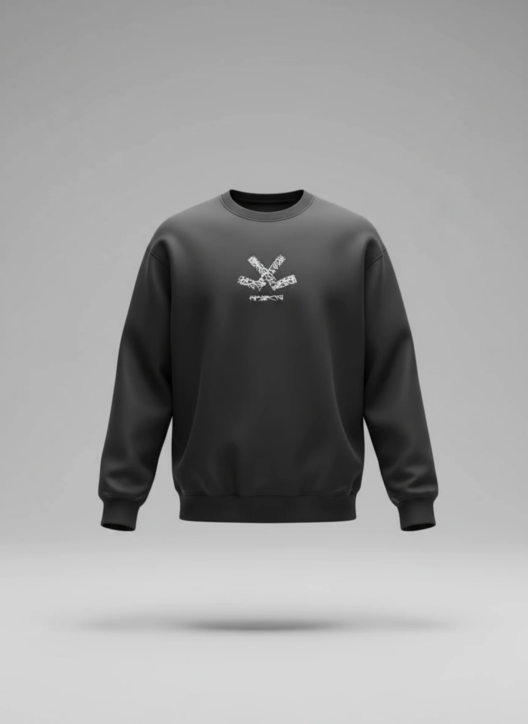 Men's casual comfort fit black sweatshirt | Black - Image 3