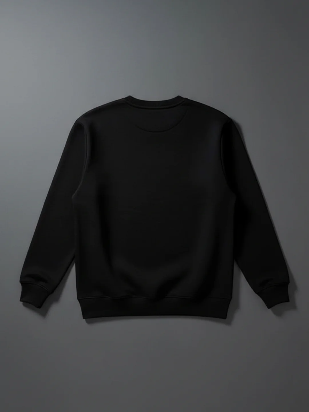 Men's casual comfort fit black sweatshirt | Black - Image 4