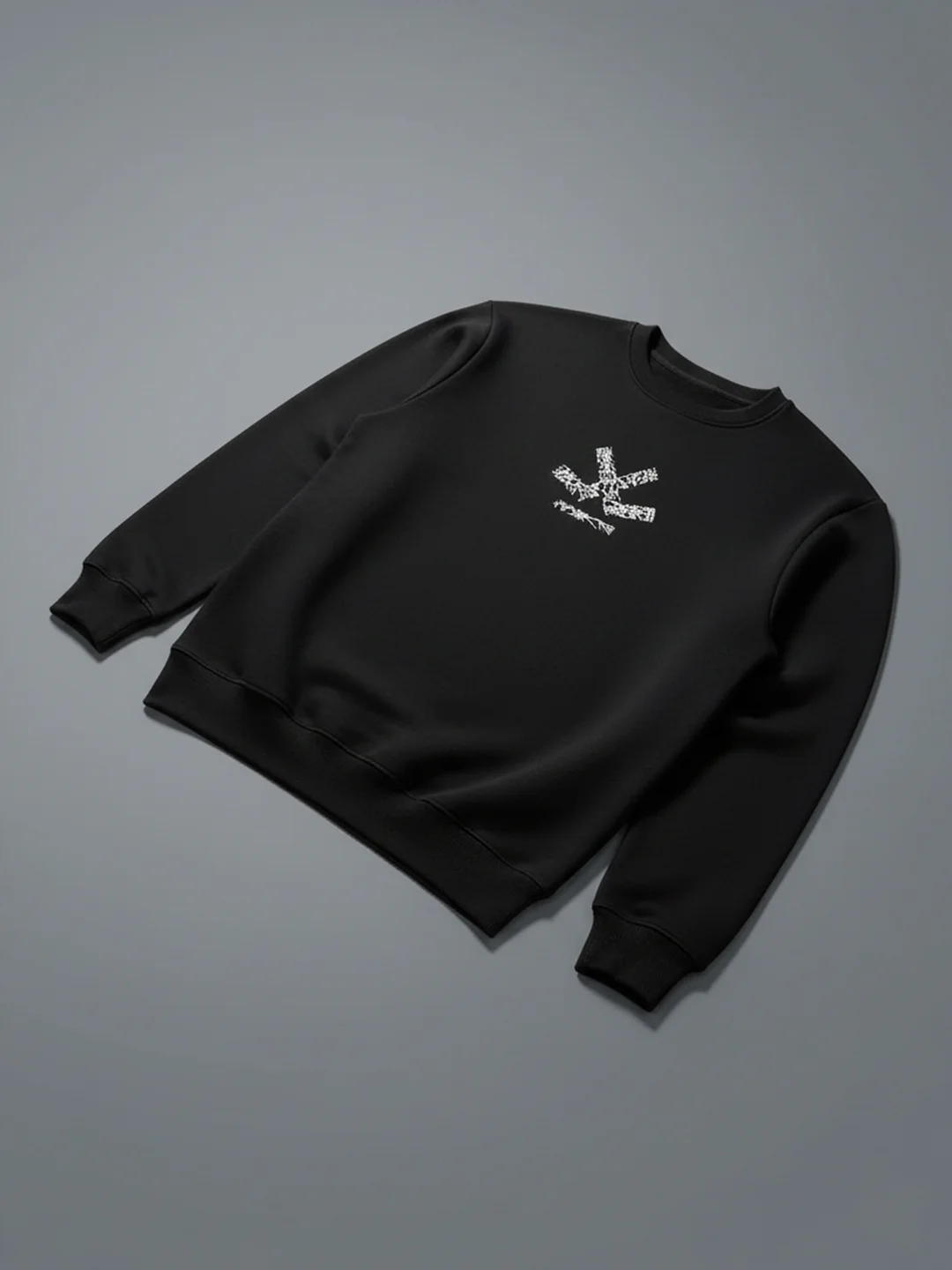 Men's casual comfort fit black sweatshirt | Black - Image 5