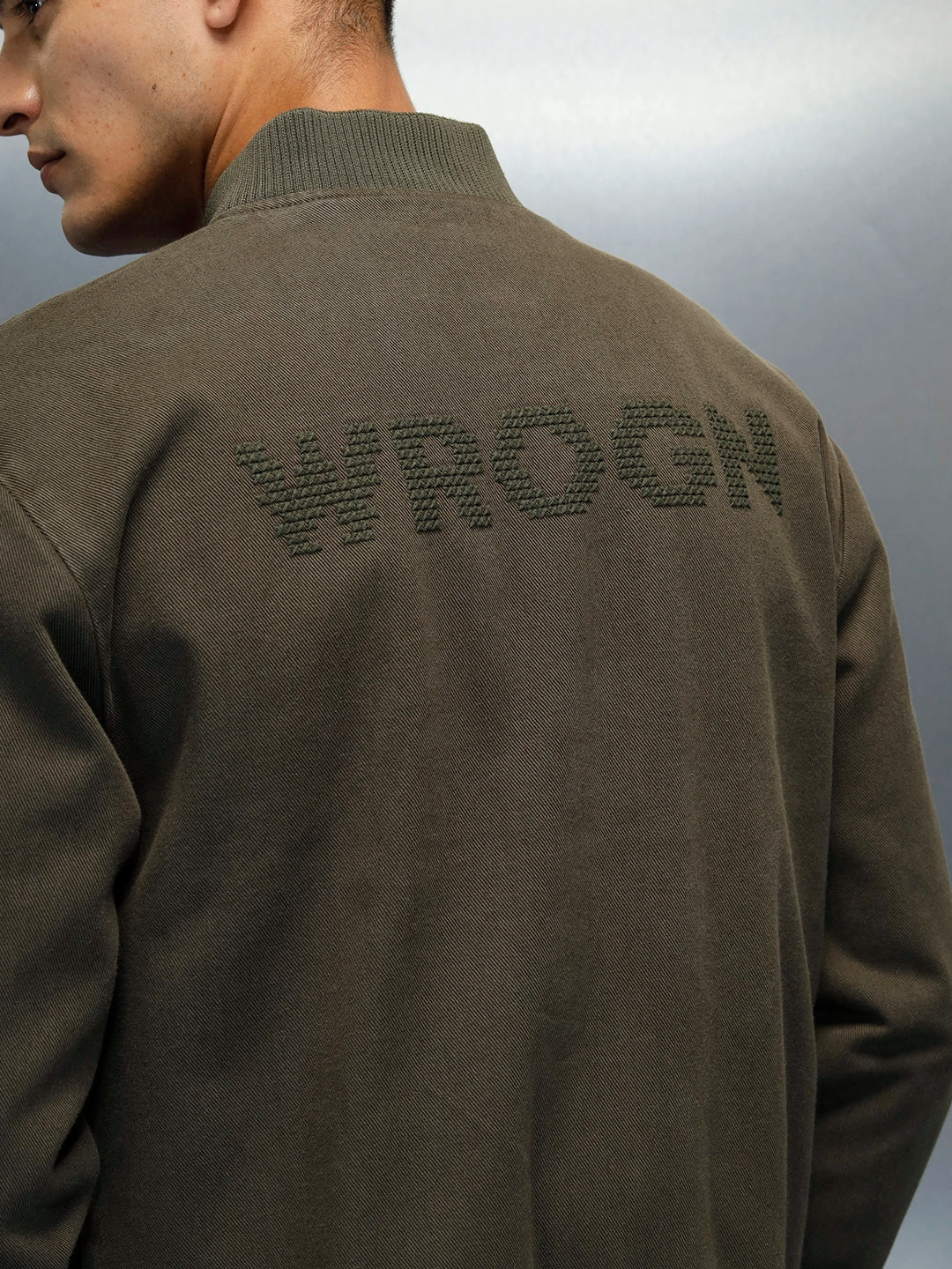 Men's Casual Comfort Fit Bomber Jacket | Olive - Image 5