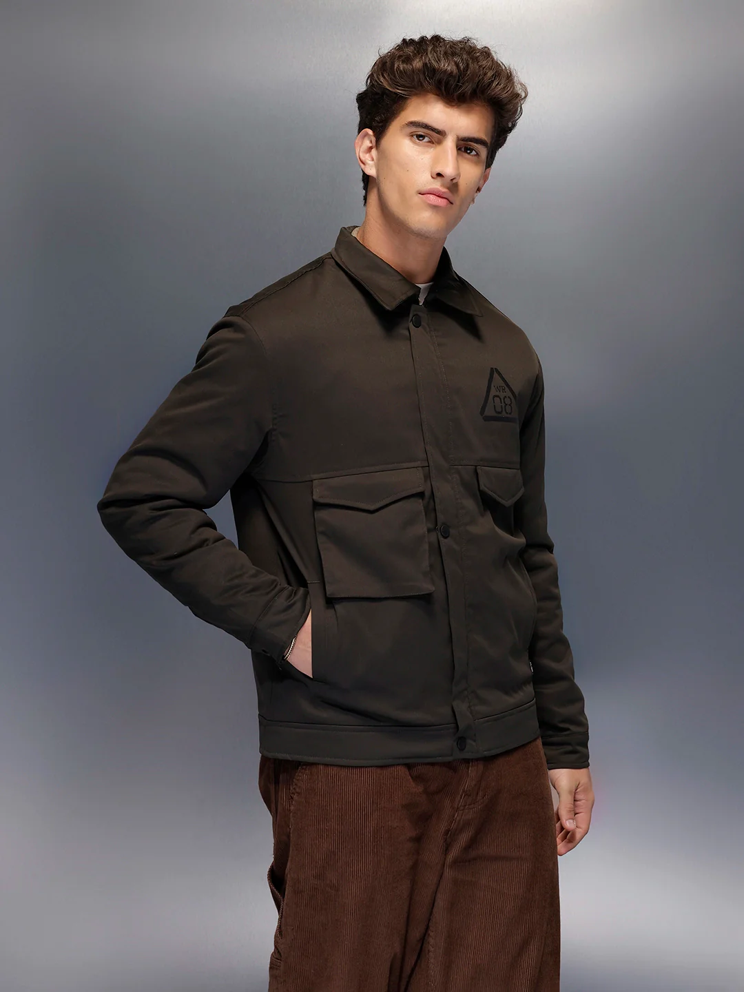 Men's Casual Comfort Fit Jacket   |  Olive - Image 3