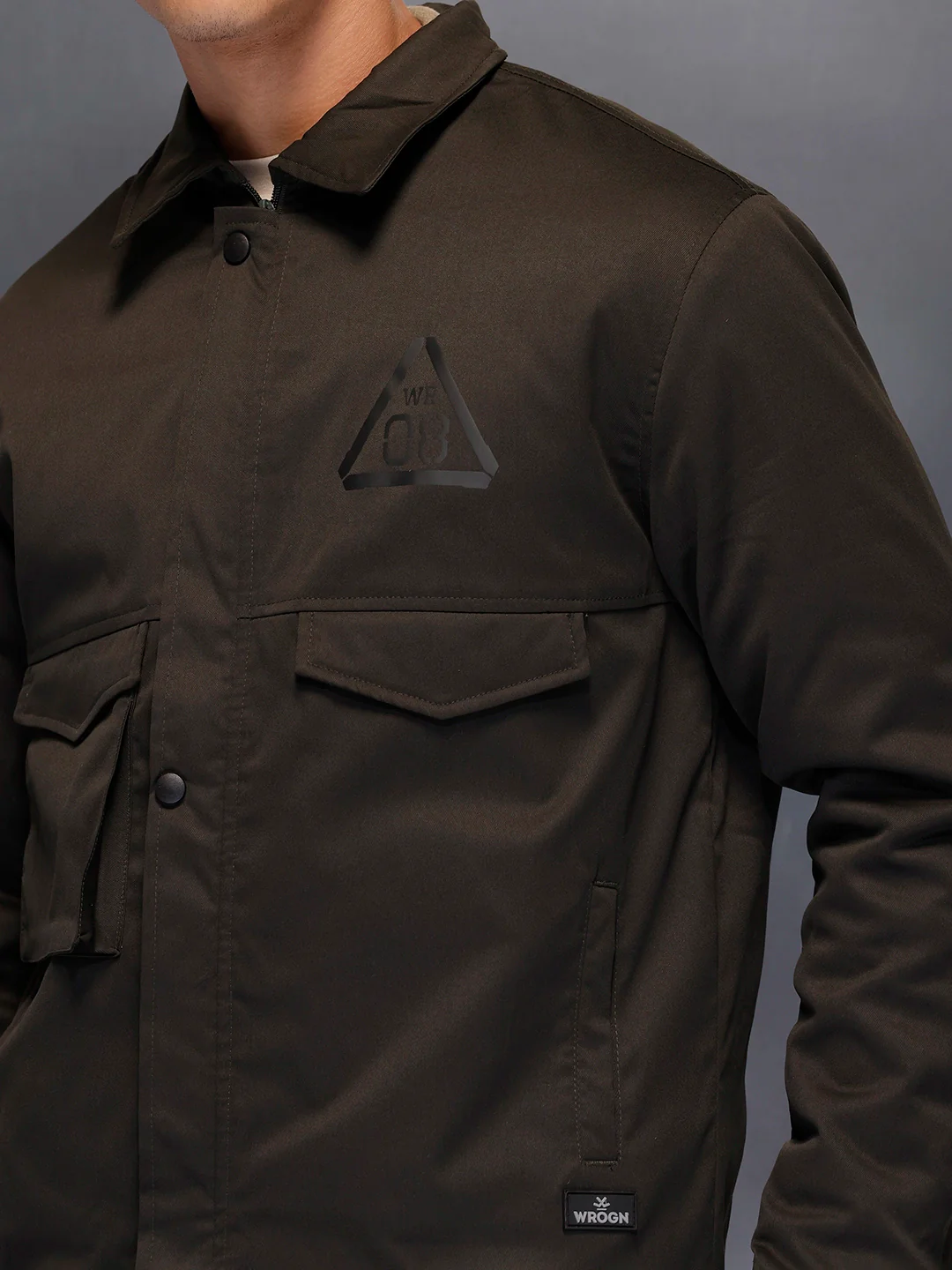 Men's Casual Comfort Fit Jacket   |  Olive - Image 4