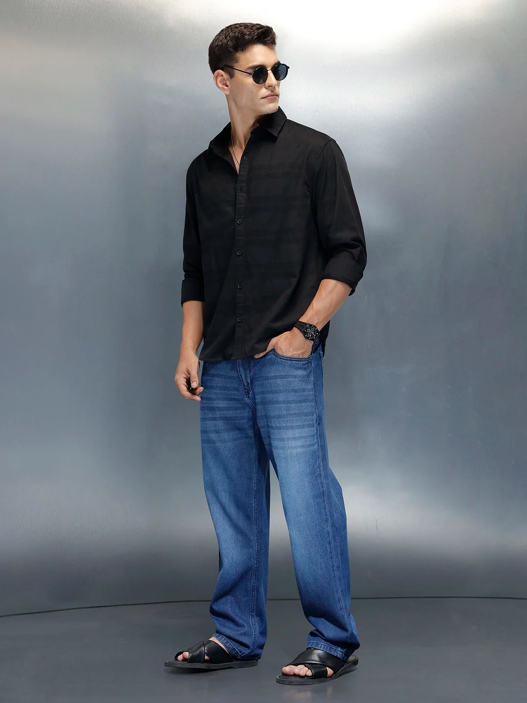 Men's Casual Comfort Fit Shirt | Black - Image 2