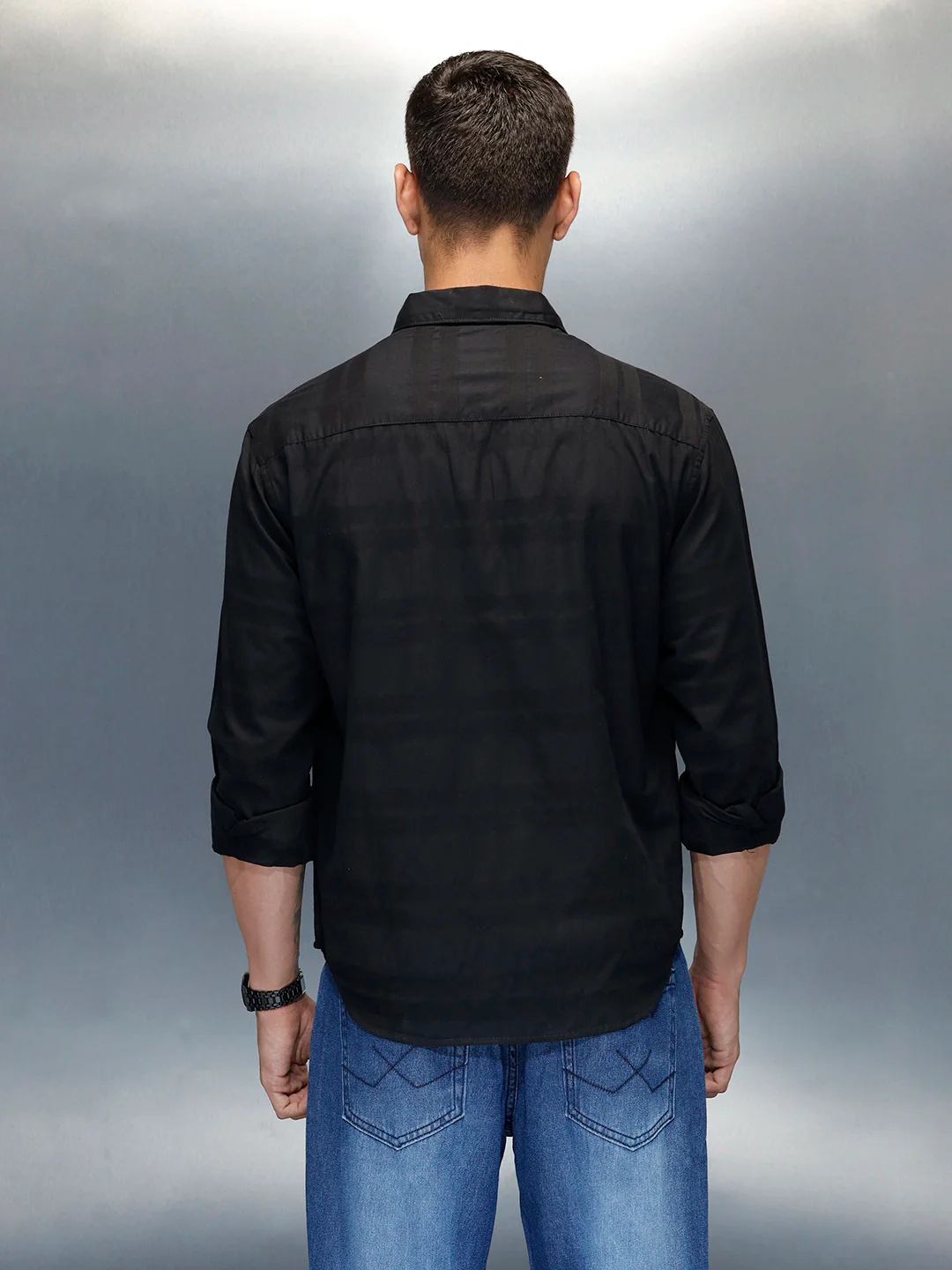 Men's Casual Comfort Fit Shirt | Black - Image 3