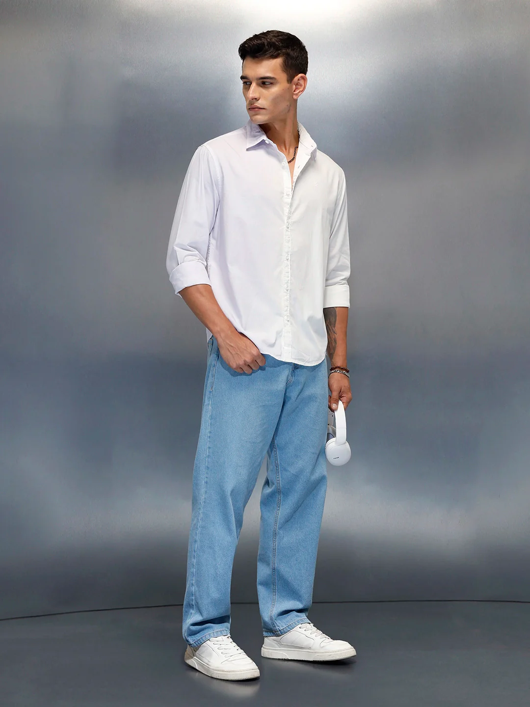 Men's Casual Comfort Fit Shirt | White - Image 2