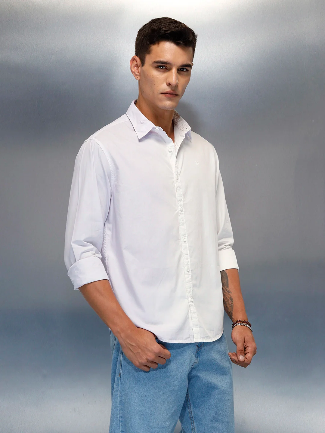 Men's Casual Comfort Fit Shirt | White - Image 4