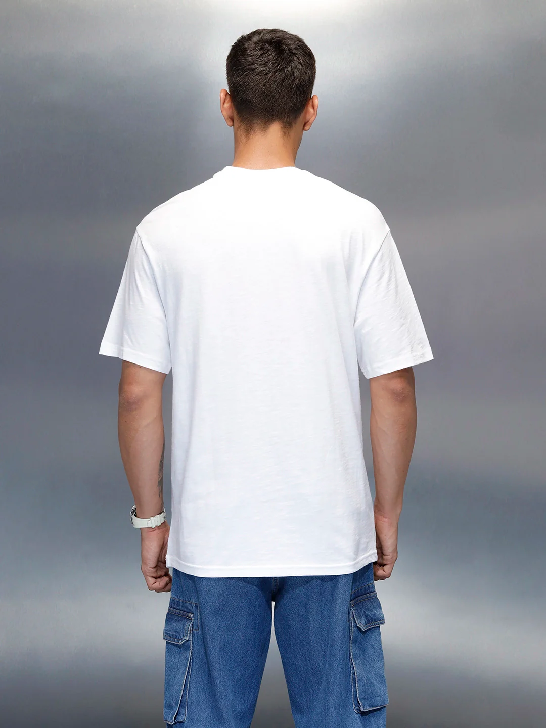 Men's Casual Graphic Pritned T-Shirt | White - Image 3