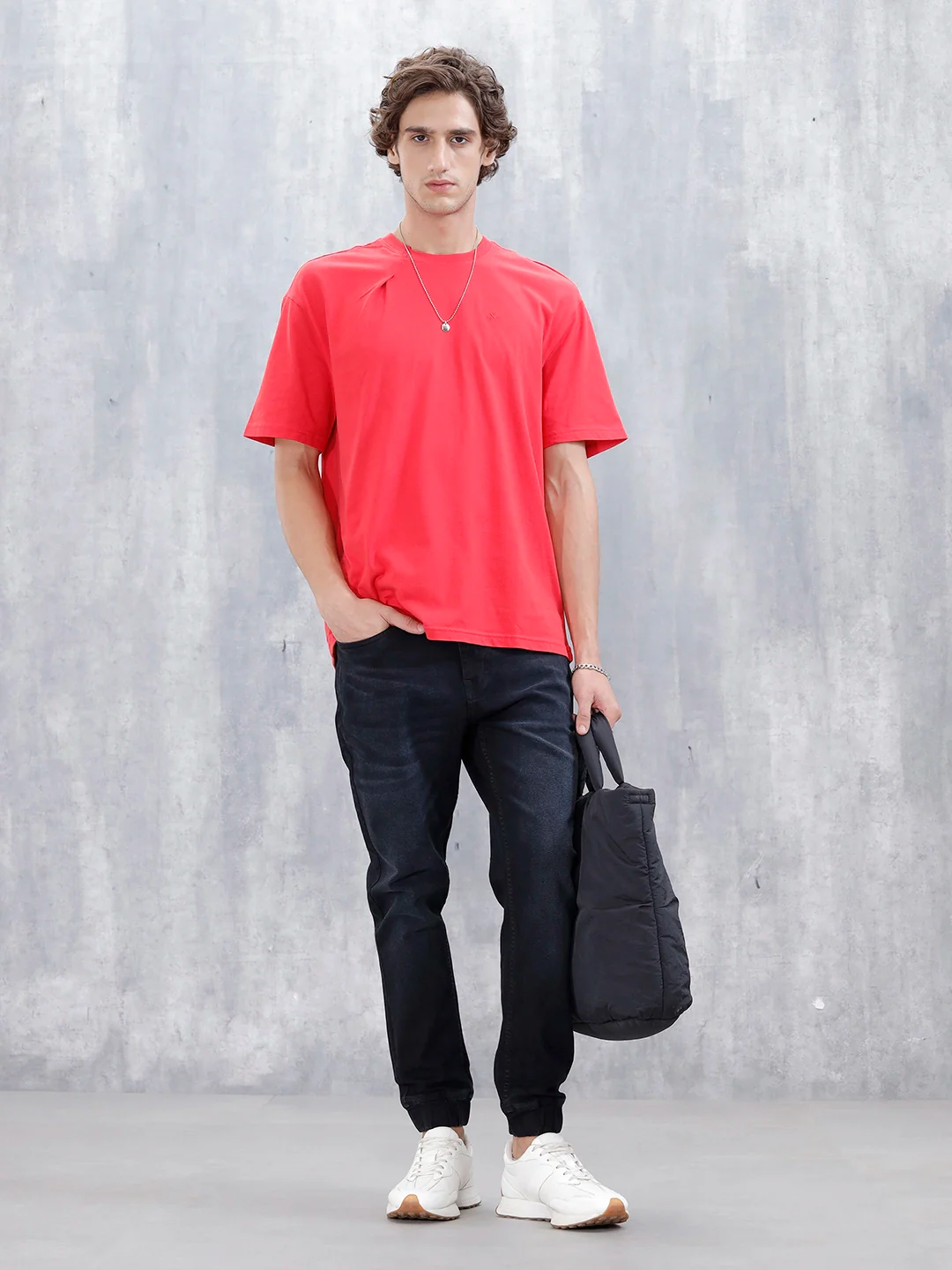Men's Casual Jogger Fit Jeans  | Dark Grey - Image 2