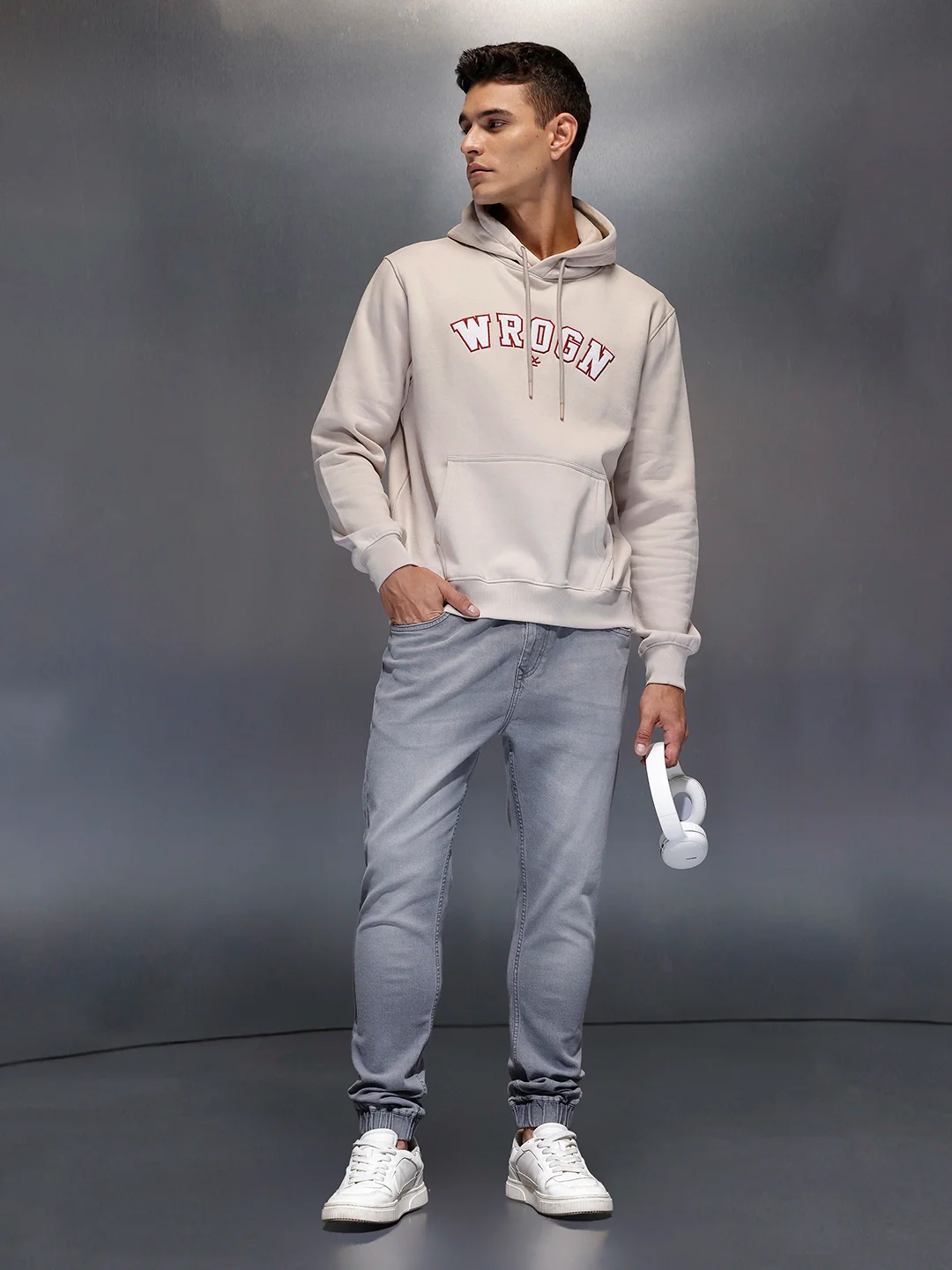 Men's casual jogger fit jeans | Grey - Image 2