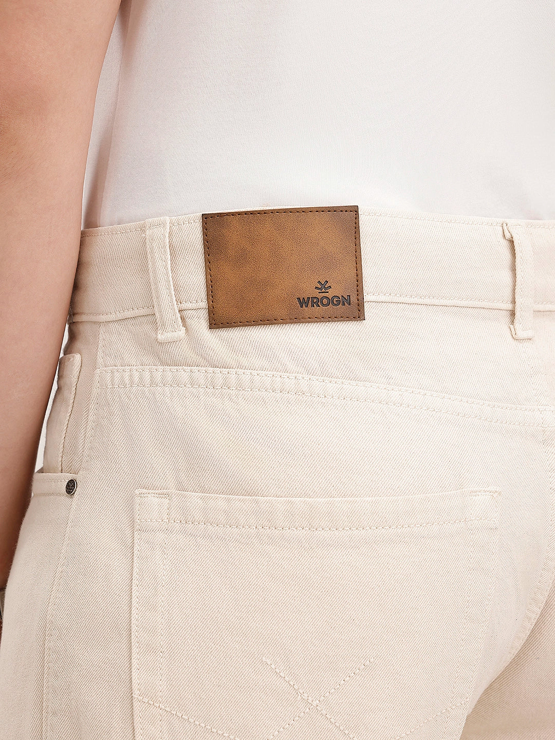 Loose Fit Denim Jeans | Beige - Image 6