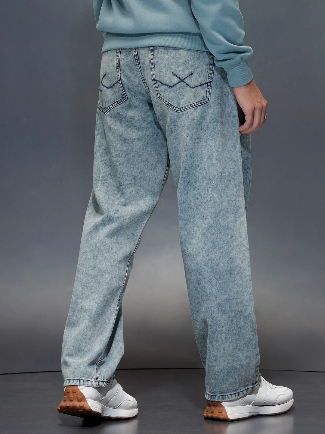 Men's casual loose fit jeans | Blue - Image 3