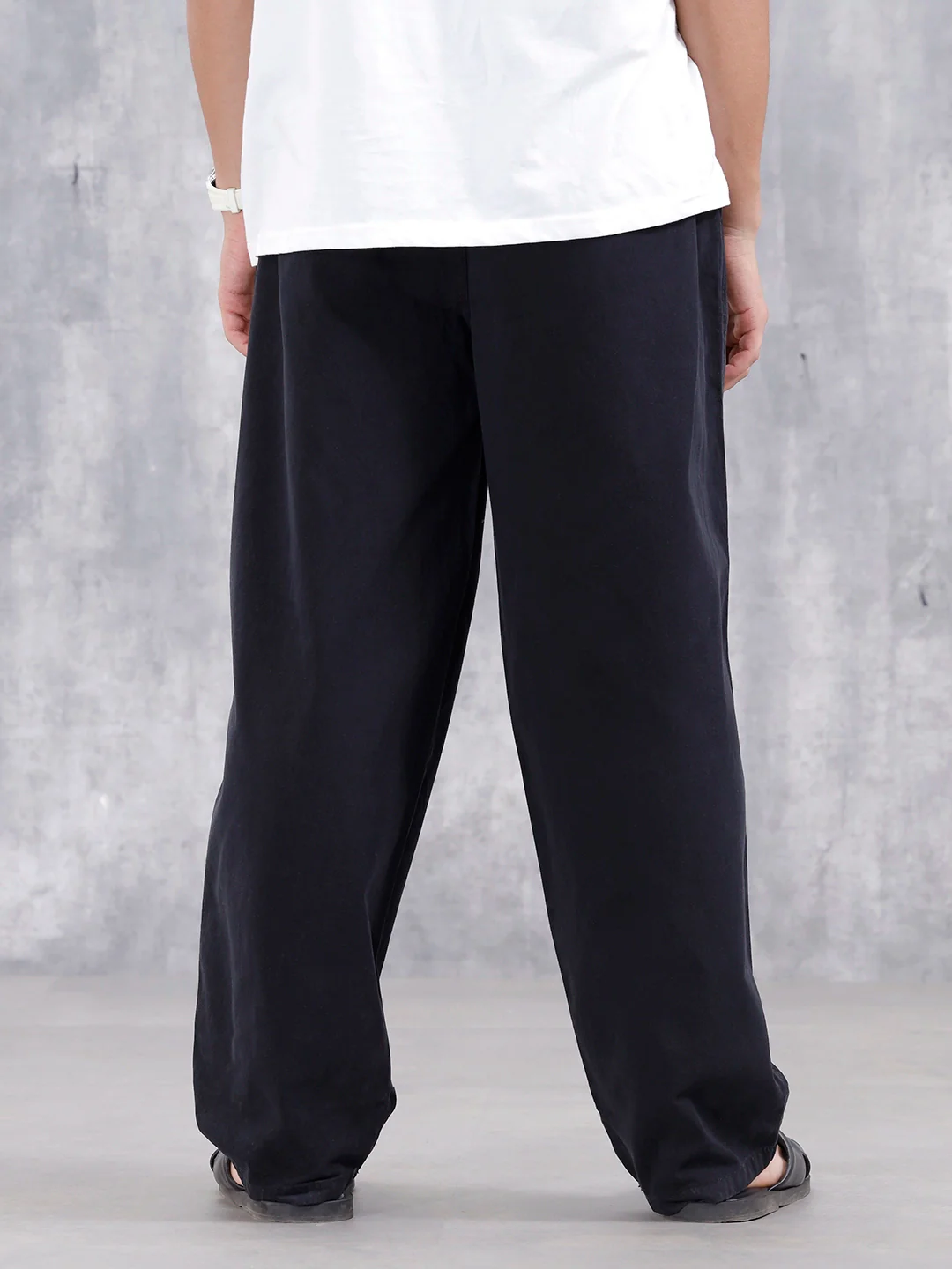 Men's Casual Loose Fit Trouser | Black - Image 3