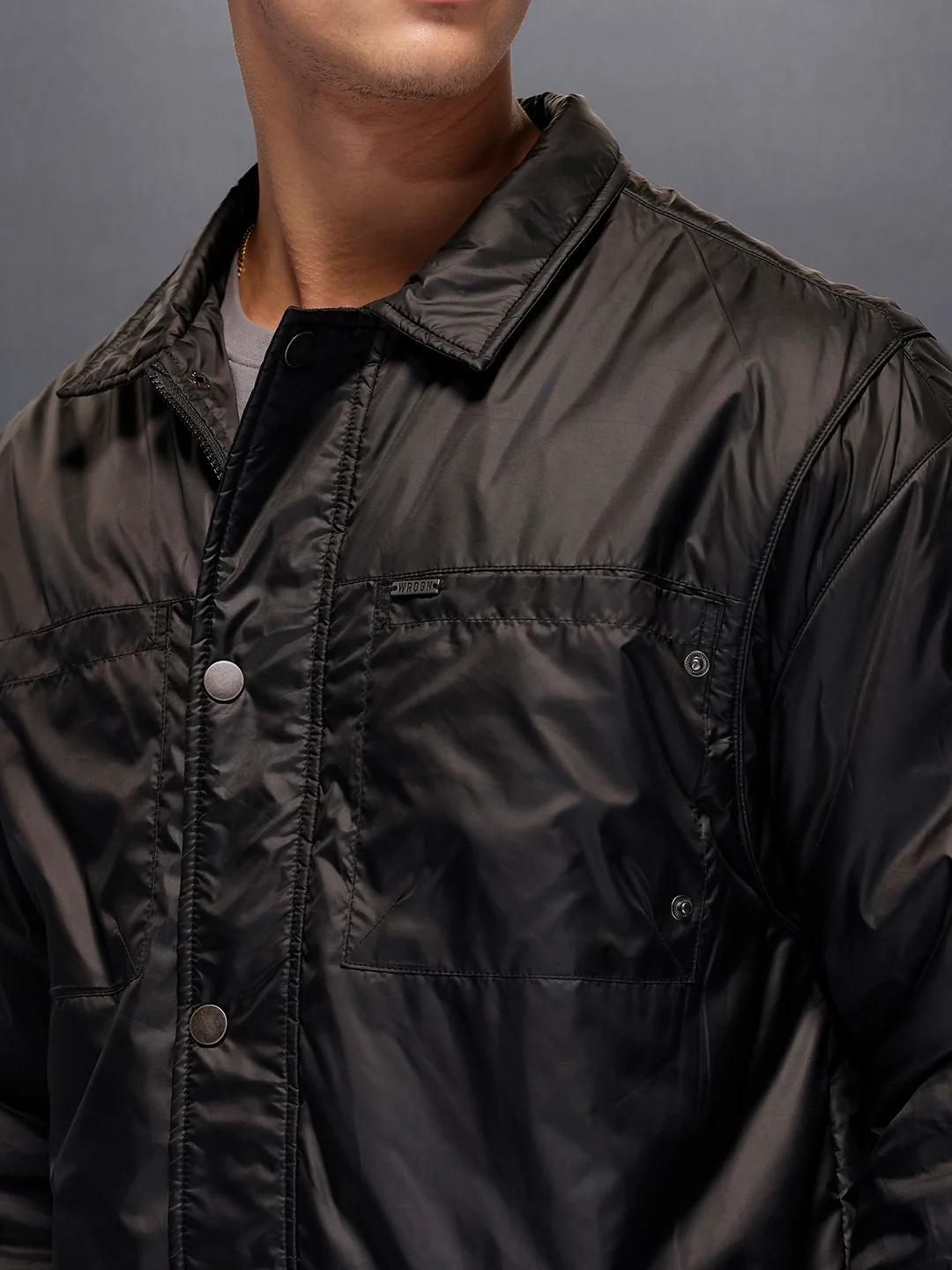 Men's Casual Oversized Jacket  | Black - Image 4