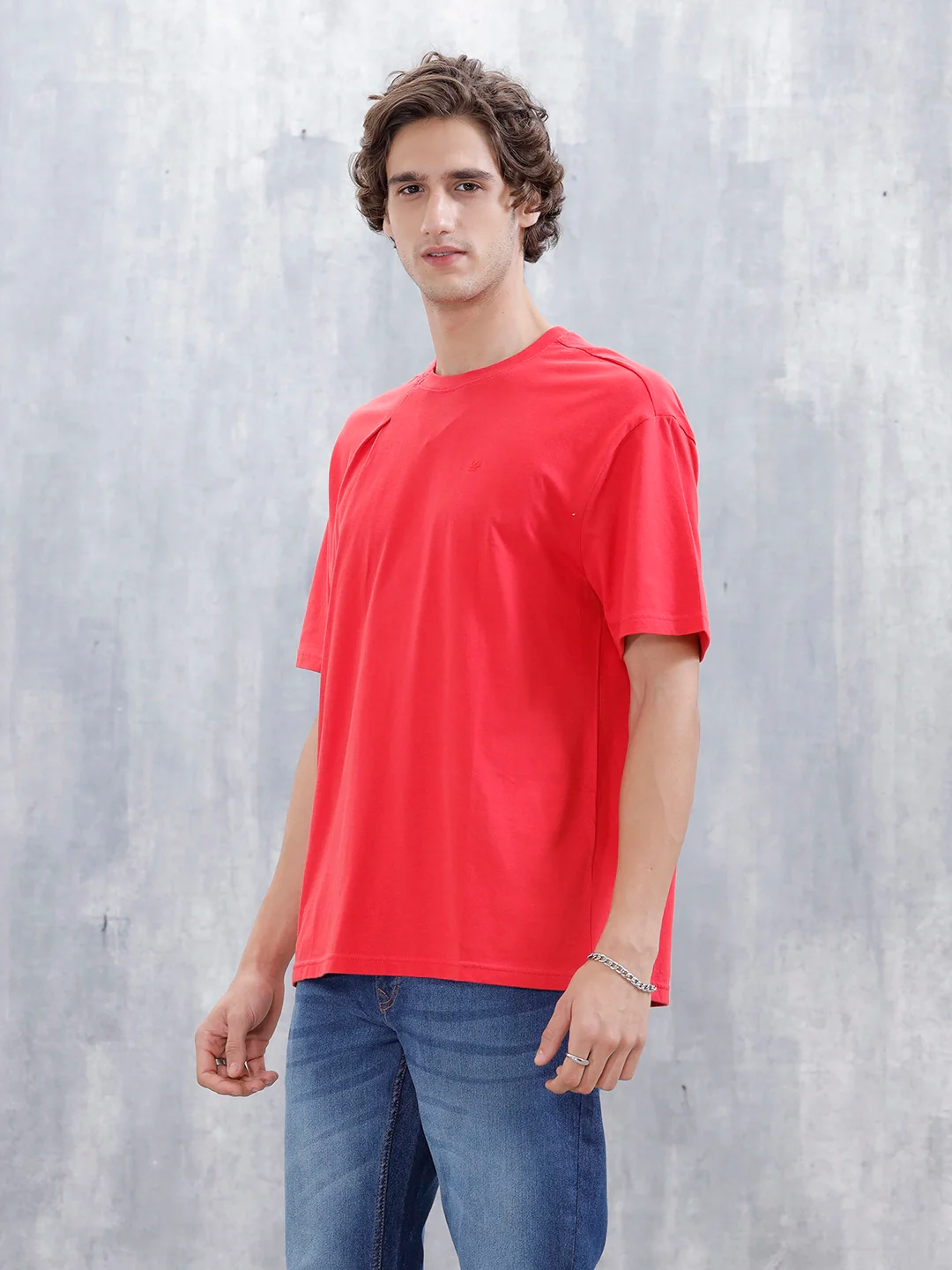 Men's Casual Oversized T-Shirt | Red - Image 4