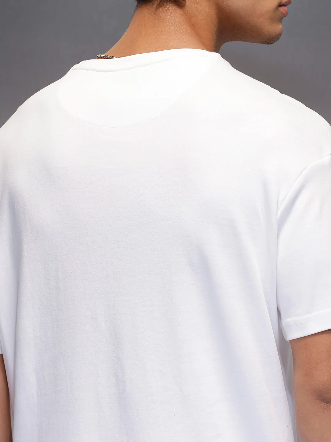 Men's Casual Oversized Tee  |  White - Image 5