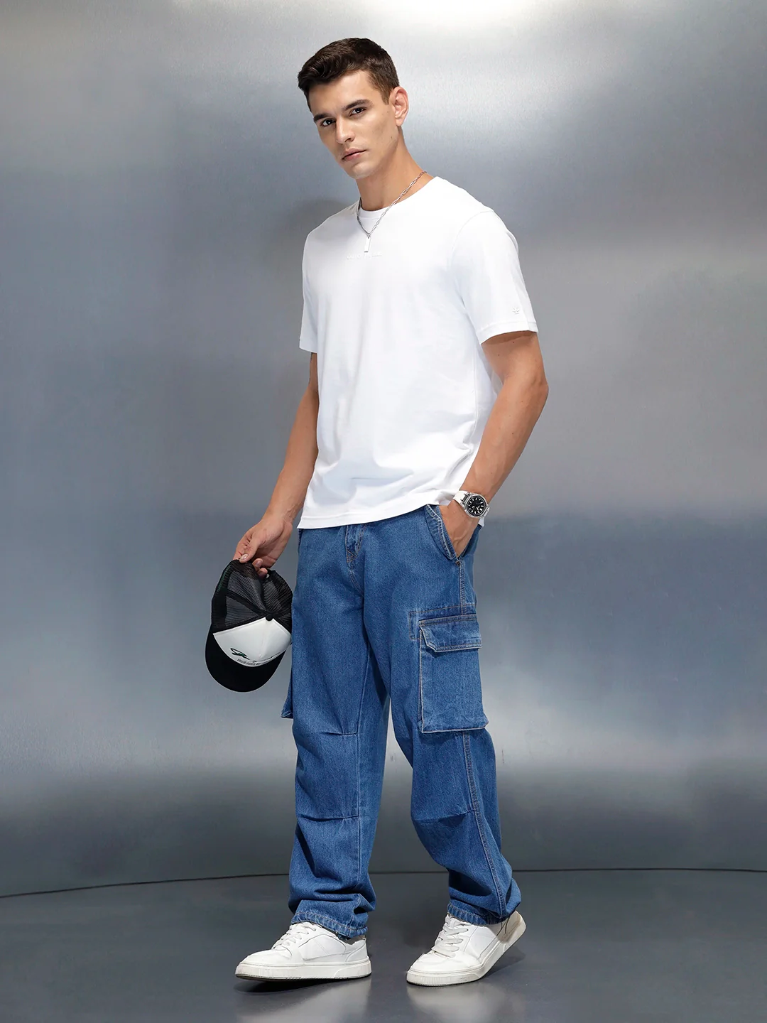 Men's Casual Refualr Fit T-Shirt | White - Image 2