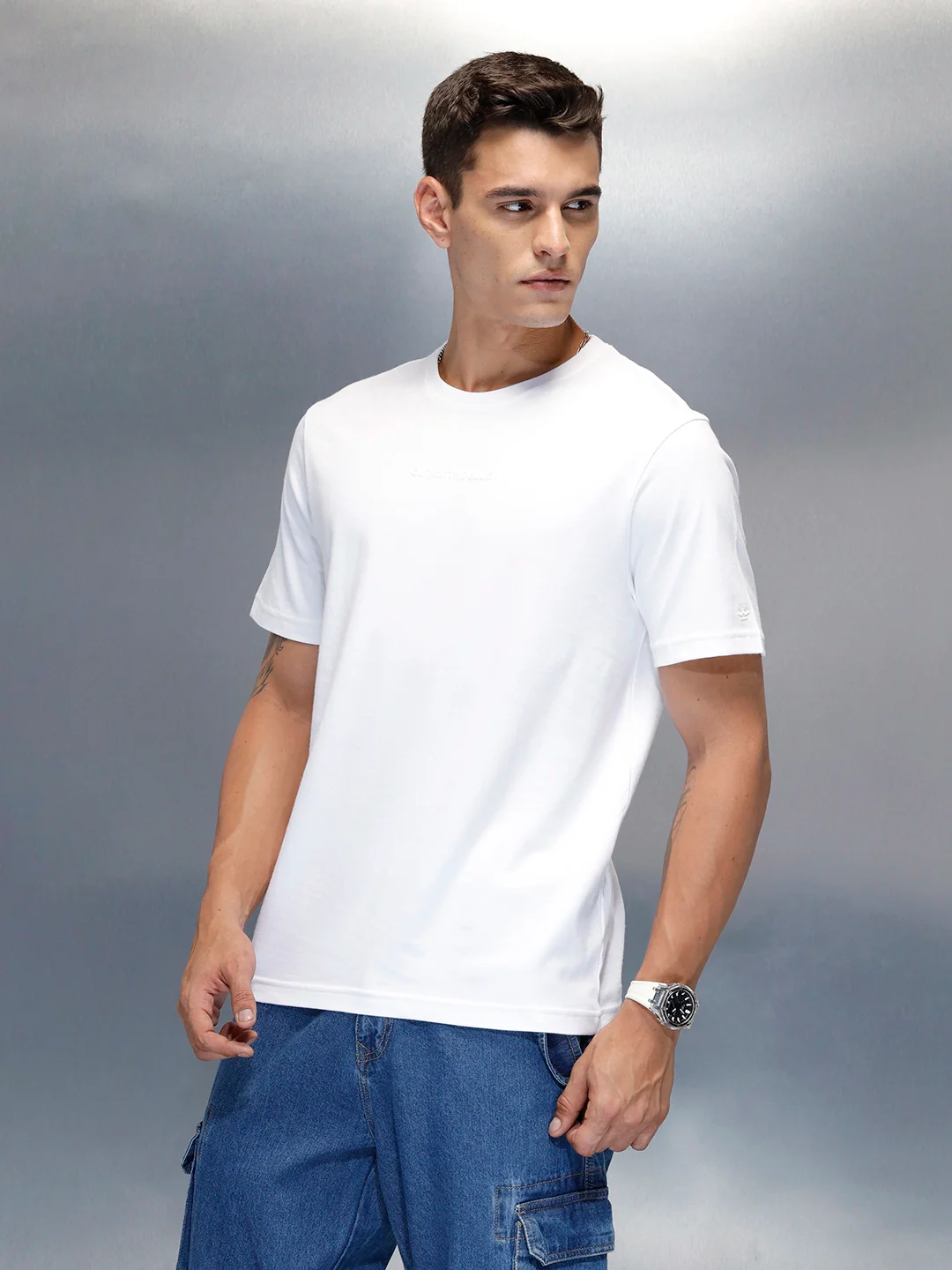 Men's Casual Refualr Fit T-Shirt | White - Image 4