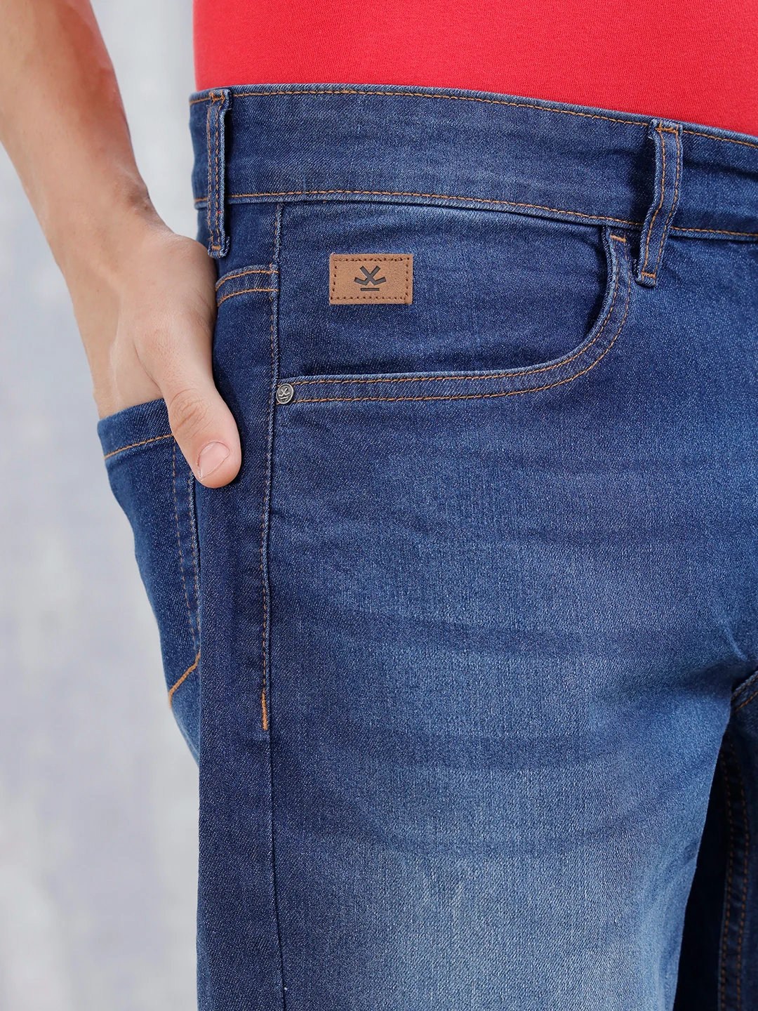Men's Casual Regualar Fit Jeans | Dark Blue - Image 5