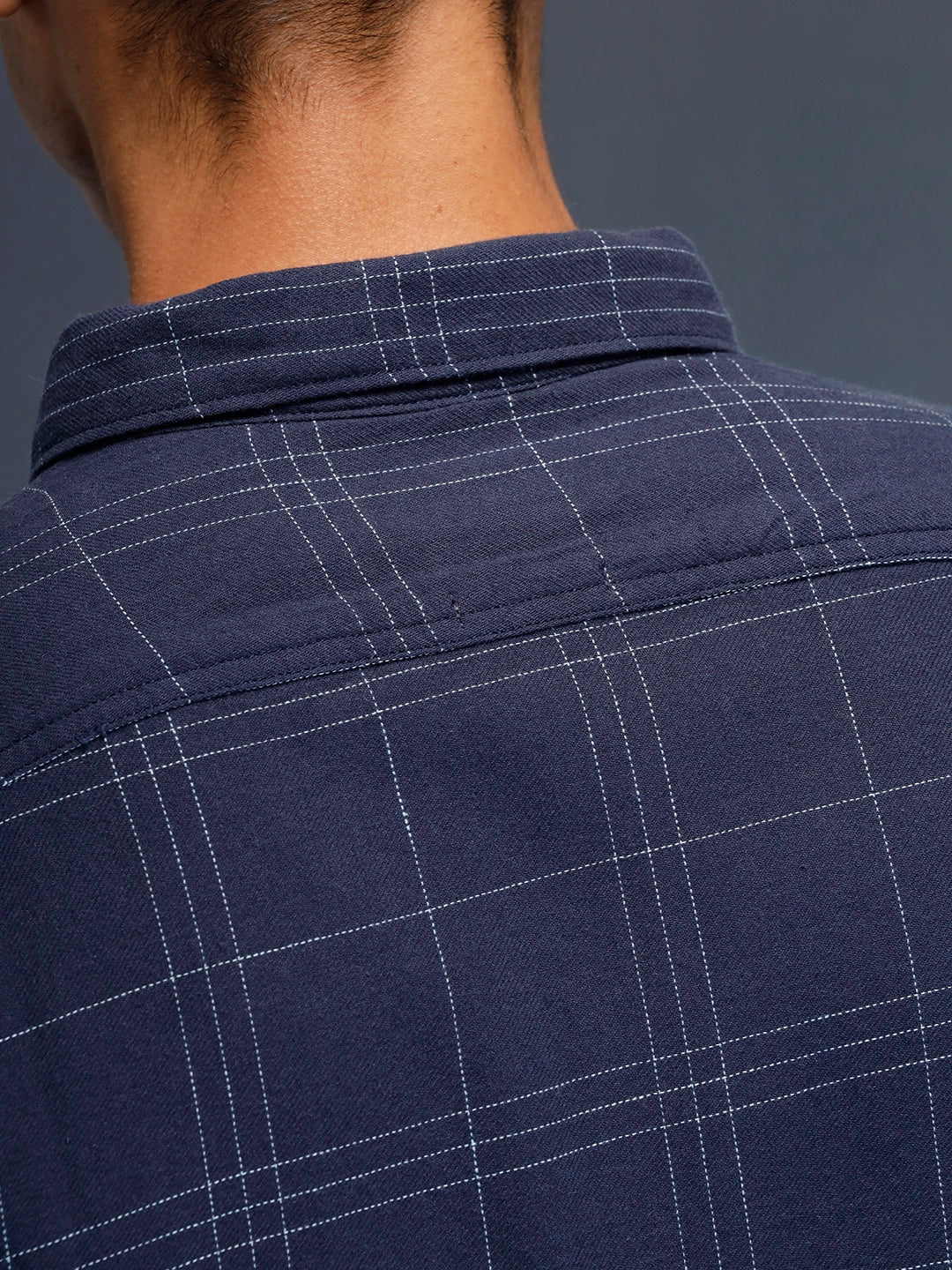 Men's Casual Regualr Fit Checkered Pattern Shirt | Black - Image 5