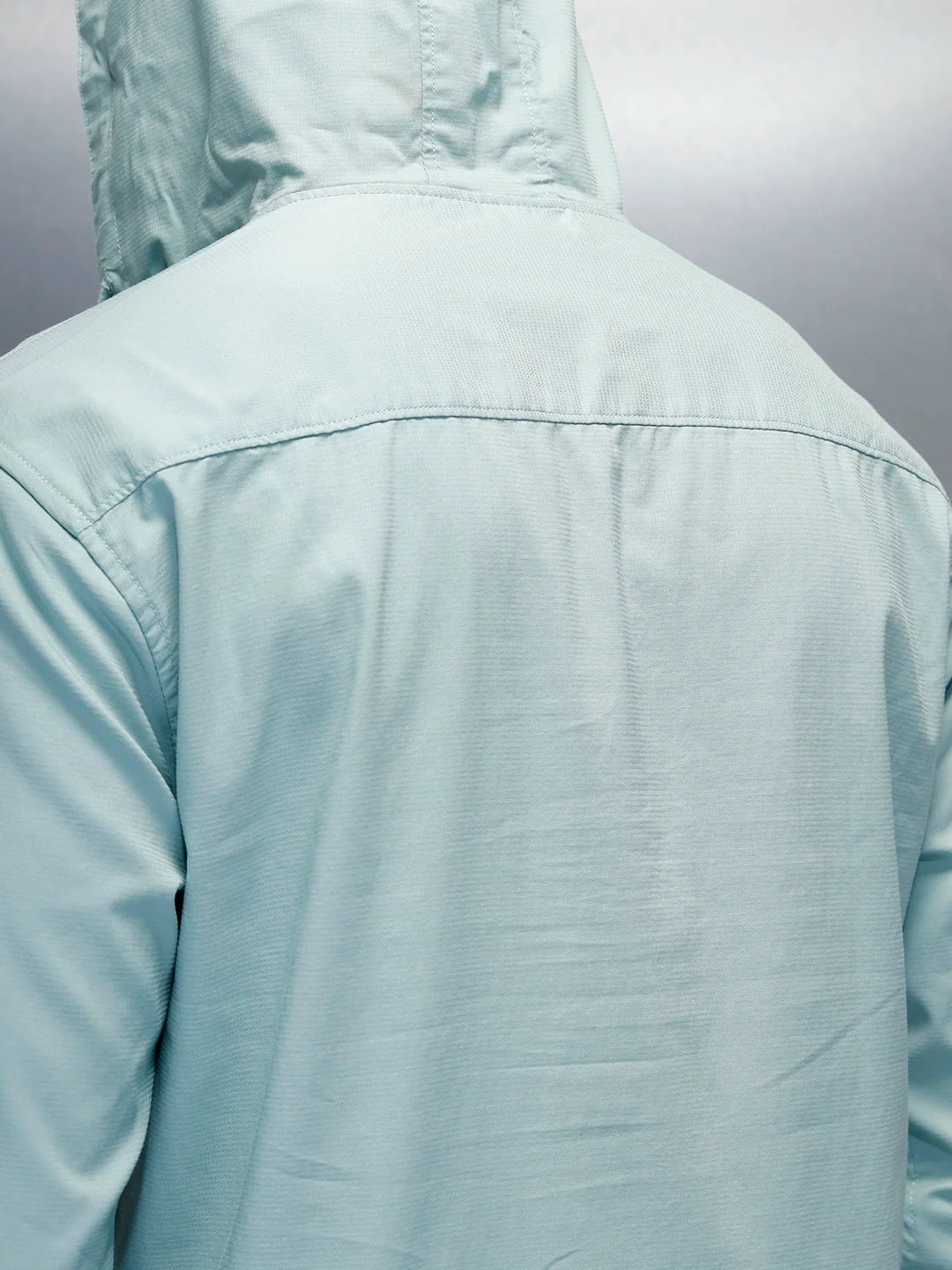 Men's Casual Regualr Fit Hooded Shirt With Patch Pocket | Green - Image 5