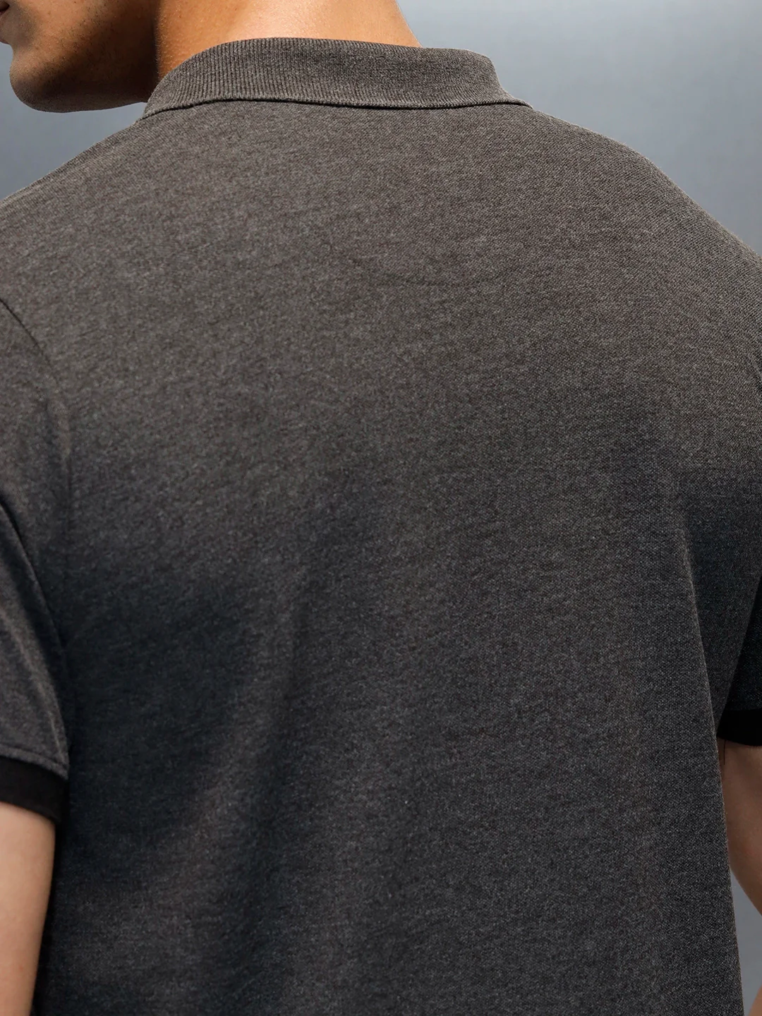 Men's Casual Regualr Fit Polo T-Shirt | Dark Grey - Image 5