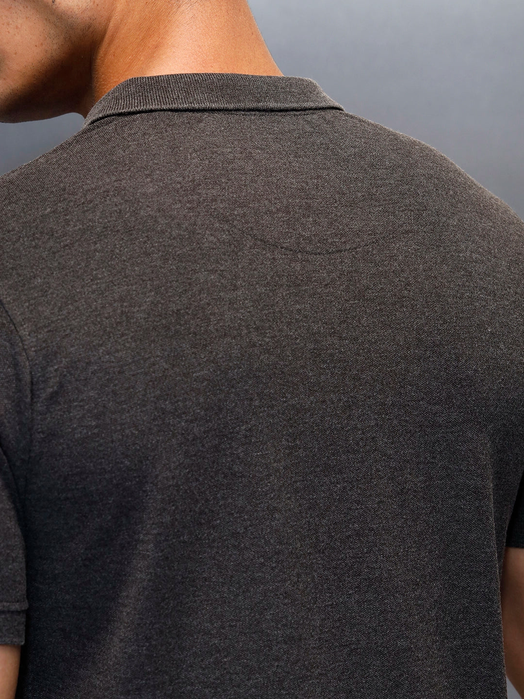 Men's Casual Regualr Fit Polo T-Shirt | Dark Grey - Image 5