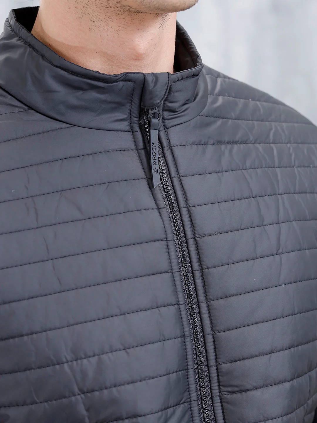 Men's Casual Regualr Fit Puffer Jacket | Black - Image 5