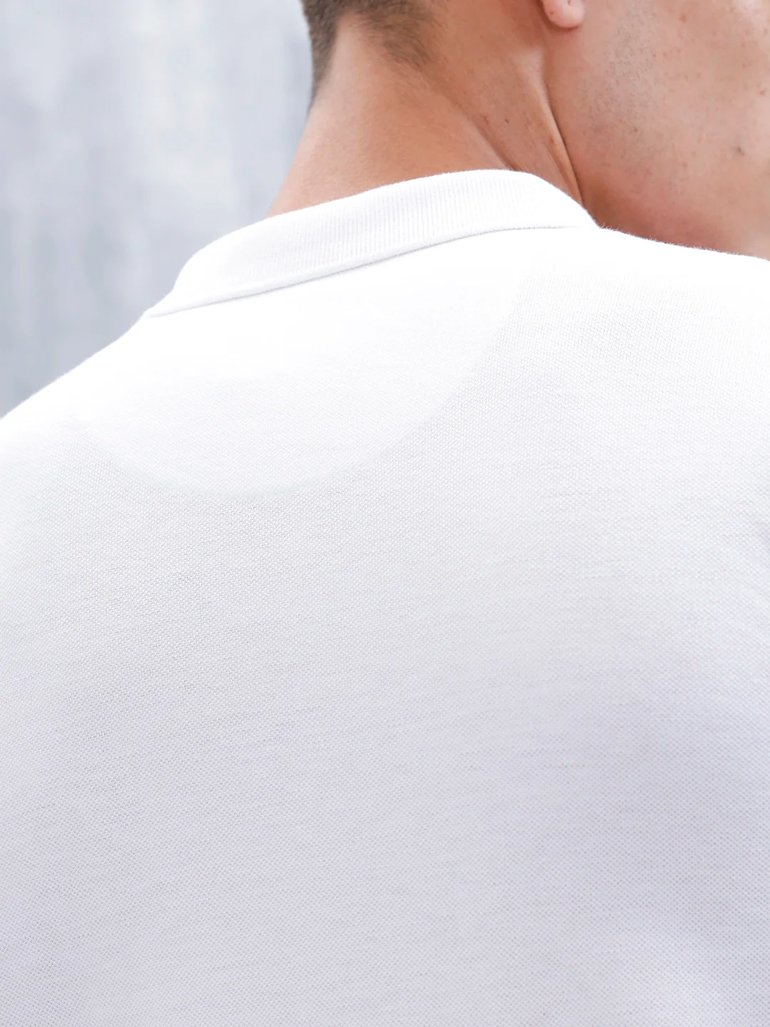 Men's Casual Regualr Fit Striped Pattern Polo T-Shirt | White - Image 5