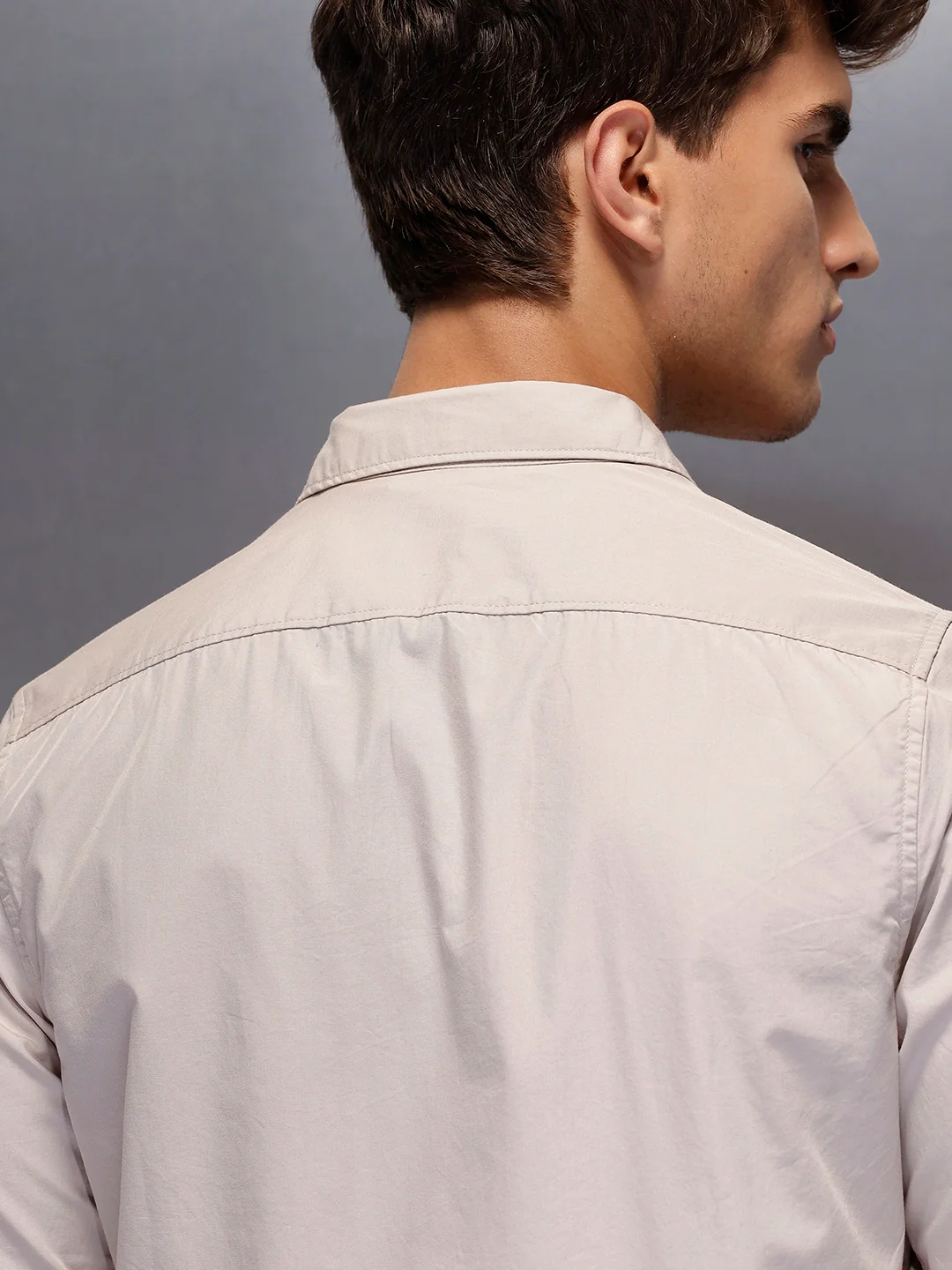 Men's Casual Regular Fit Shirt  | Grey - Image 5