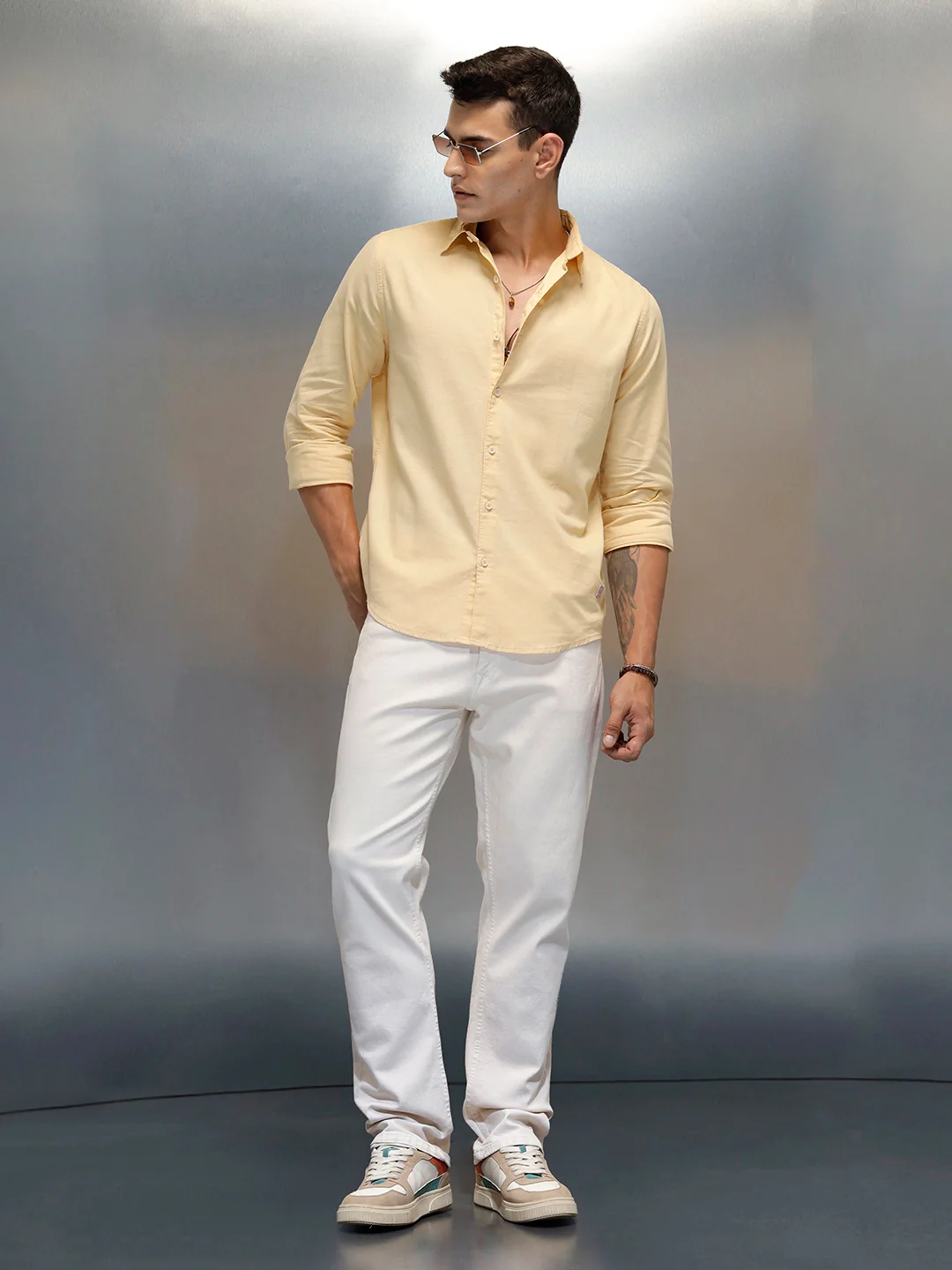 Men's Casual Regular Fit Shirt | Khaki - Image 2