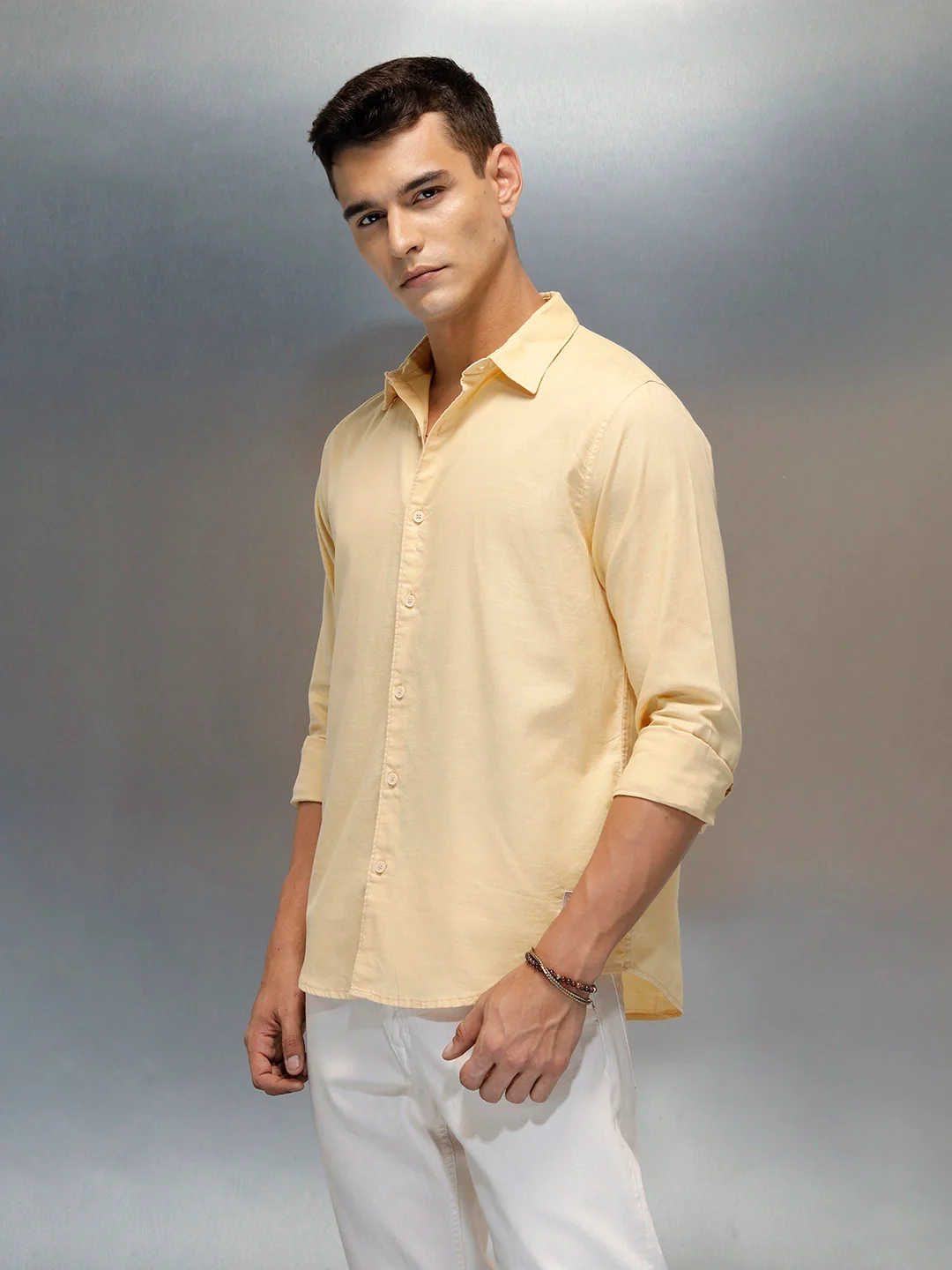 Men's Casual Regular Fit Shirt | Khaki - Image 4