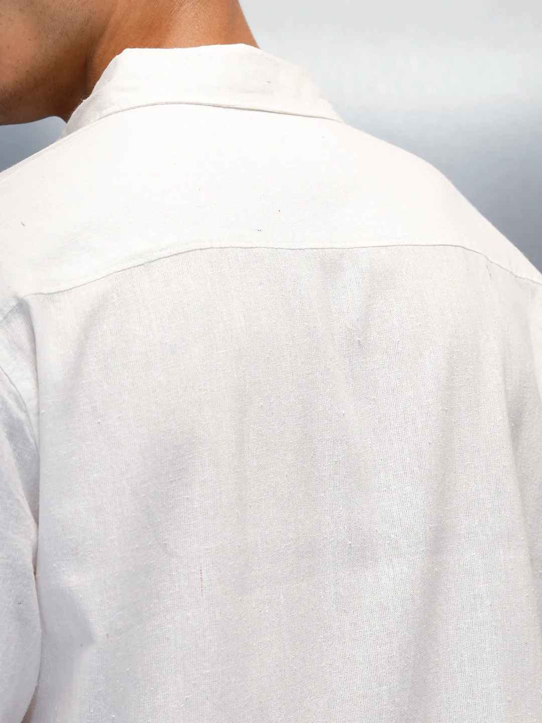 Men's Casual Regular Fit Shirt | Off White - Image 5