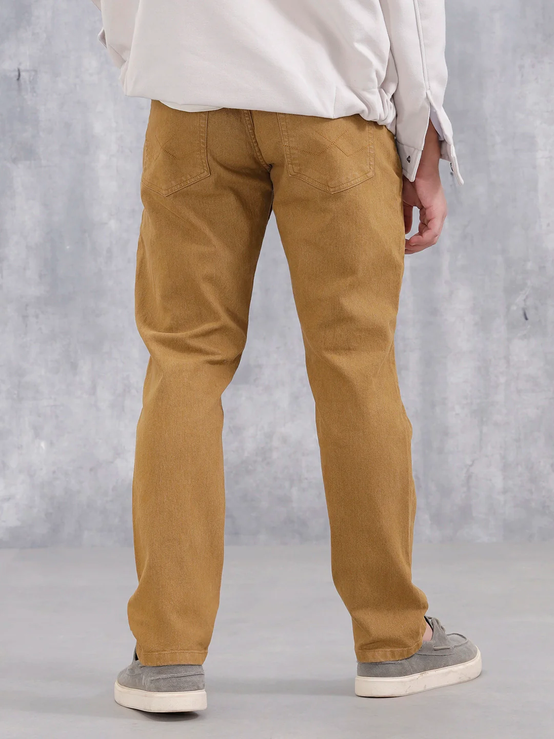 Men'S Casual Relaxed Fit Jeans  | Khaki - Image 3