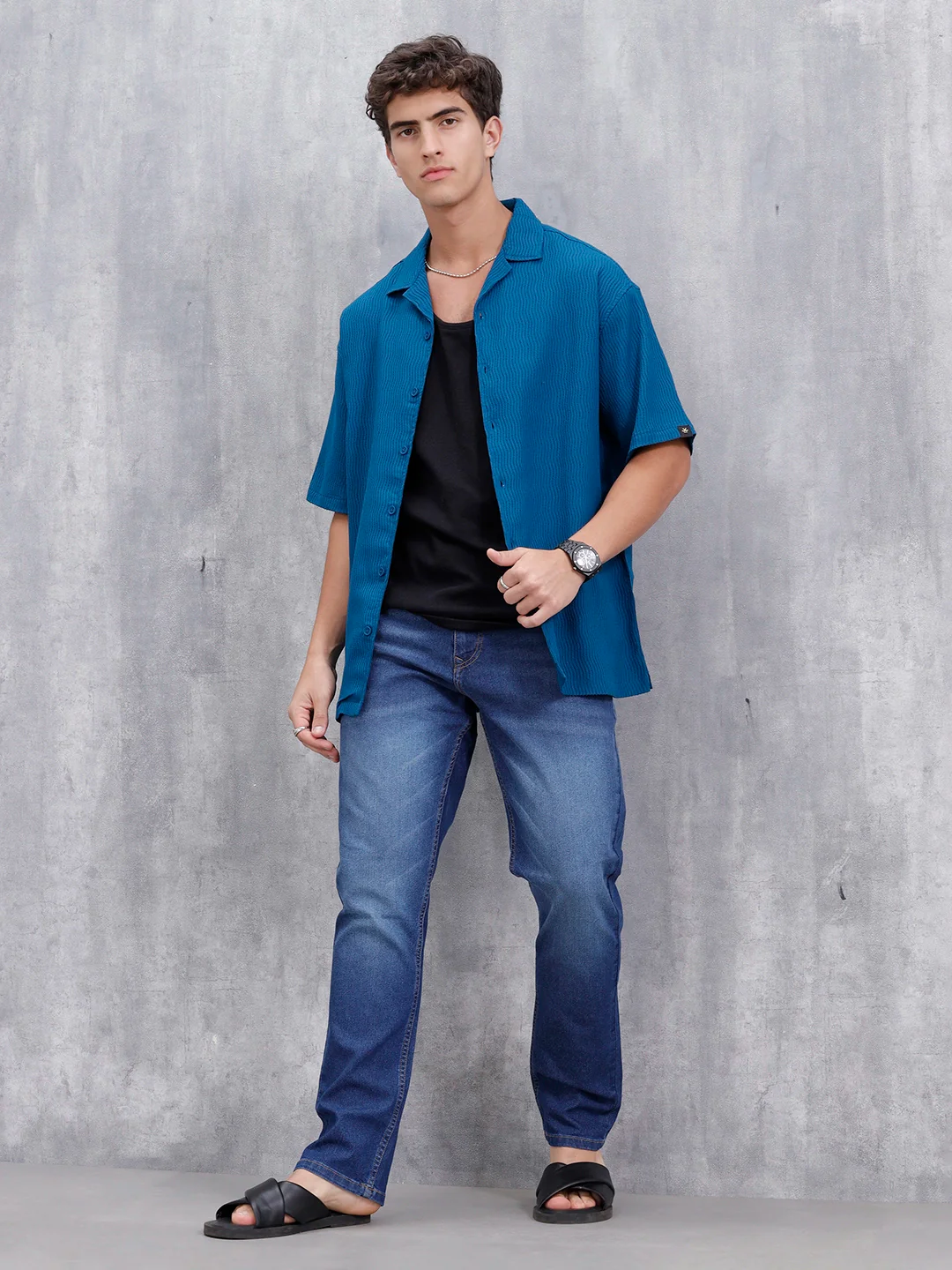 Men's Casual Relaxed Fit Jeans | Blue - Image 2