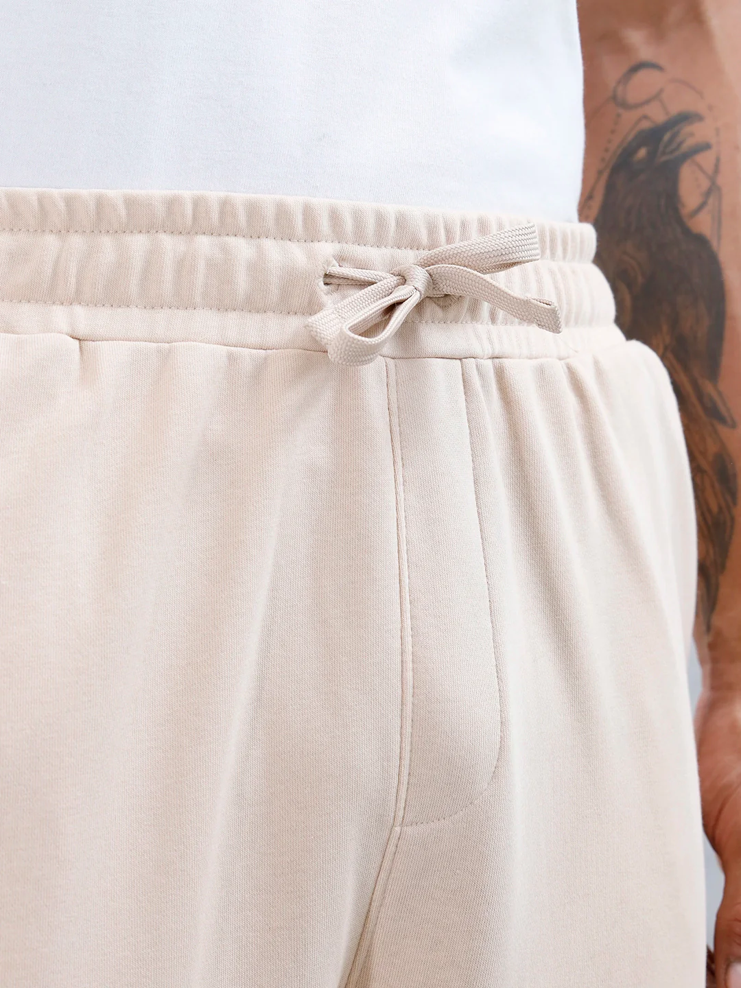 Men's Casual Relaxed Fit Knit Jogger | Beige - Image 5