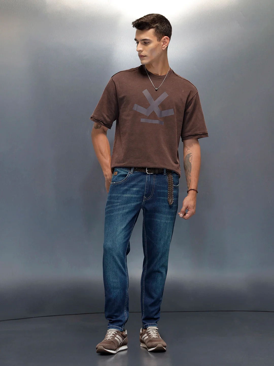 Men's Casual Skinny Crop Fit Jeans | Blue - Image 2