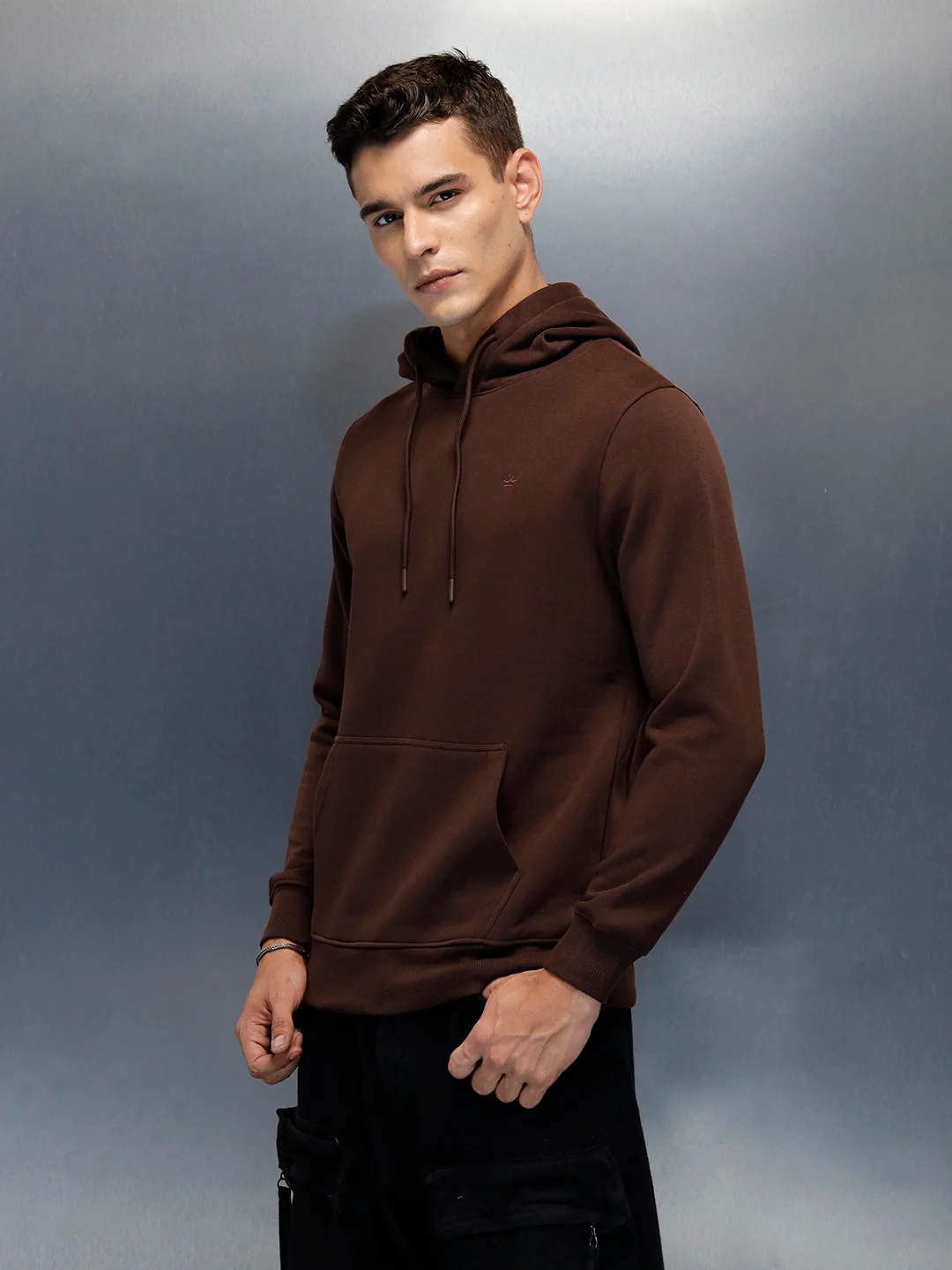 Men's Casual Slim Fit Hooded Sweatshirt | Green - Image 4