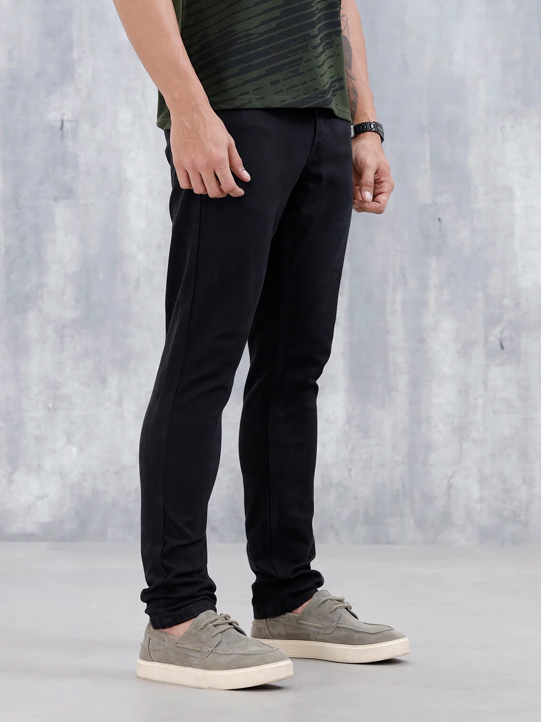 Men's Casual Slim Fit Jeans | Black - Image 4