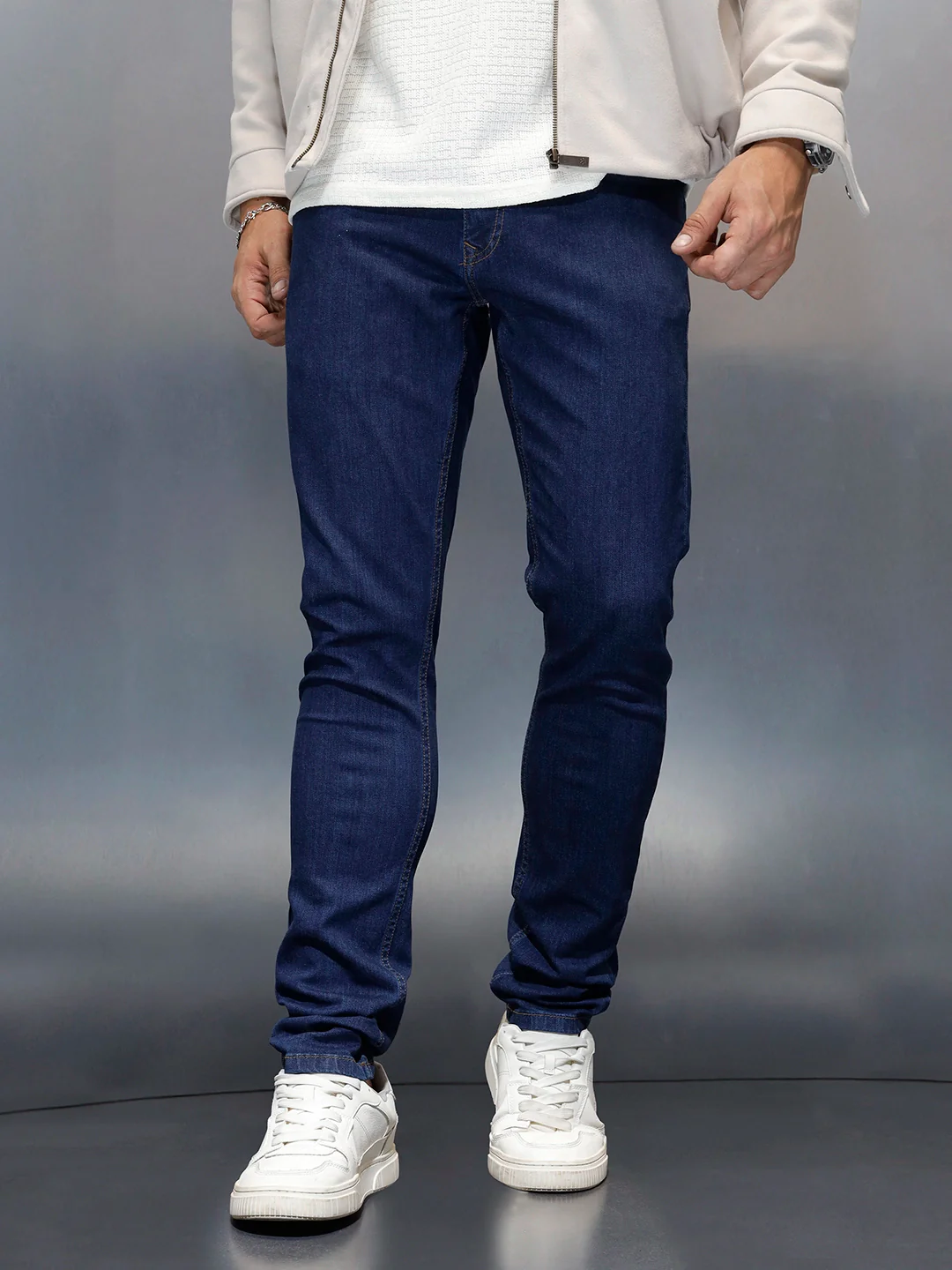 Men's Casual Slim Fit Jeans | Blue - Image 3