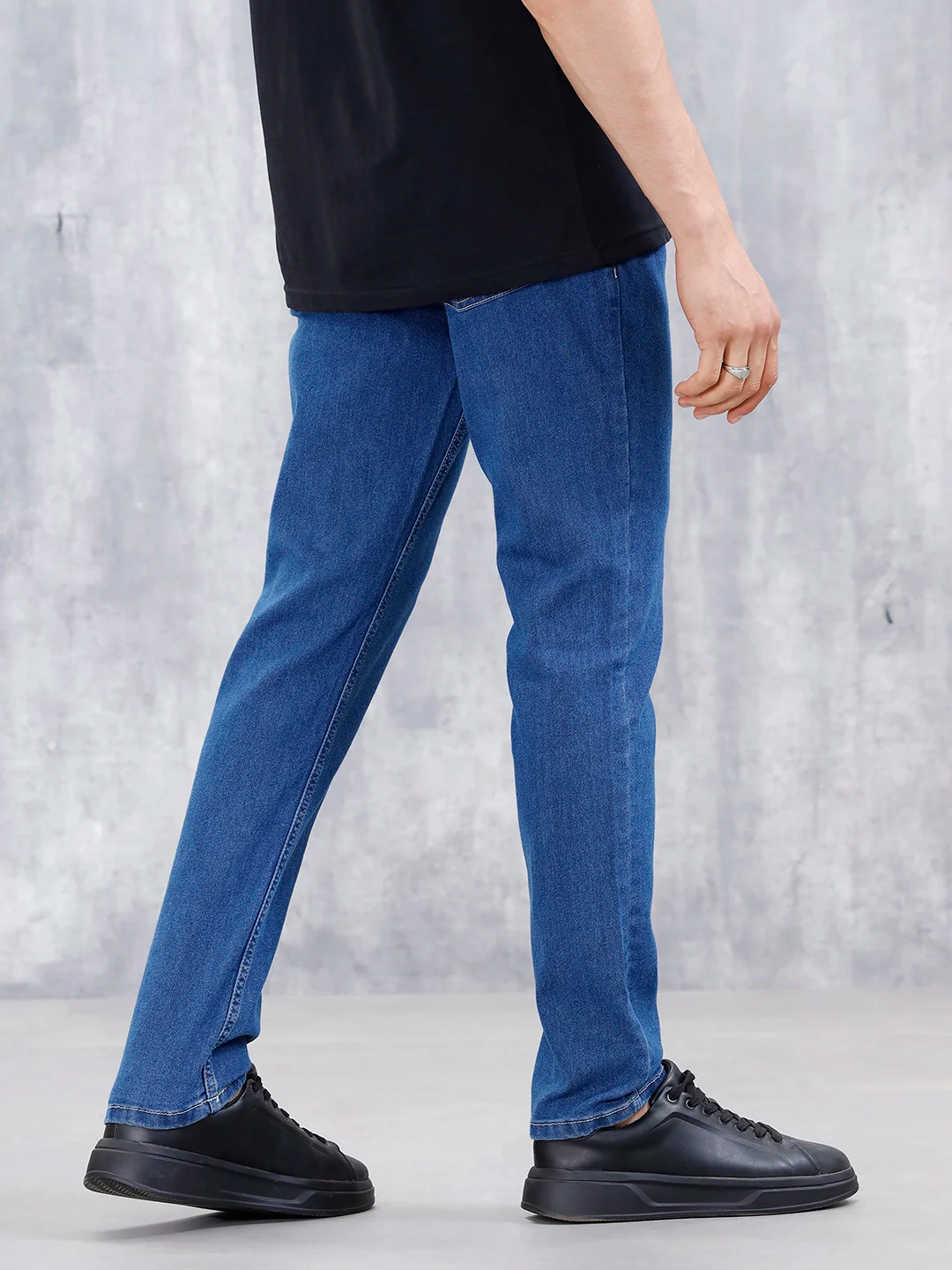 Men's Casual Slim Fit Jeans | Blue - Image 3