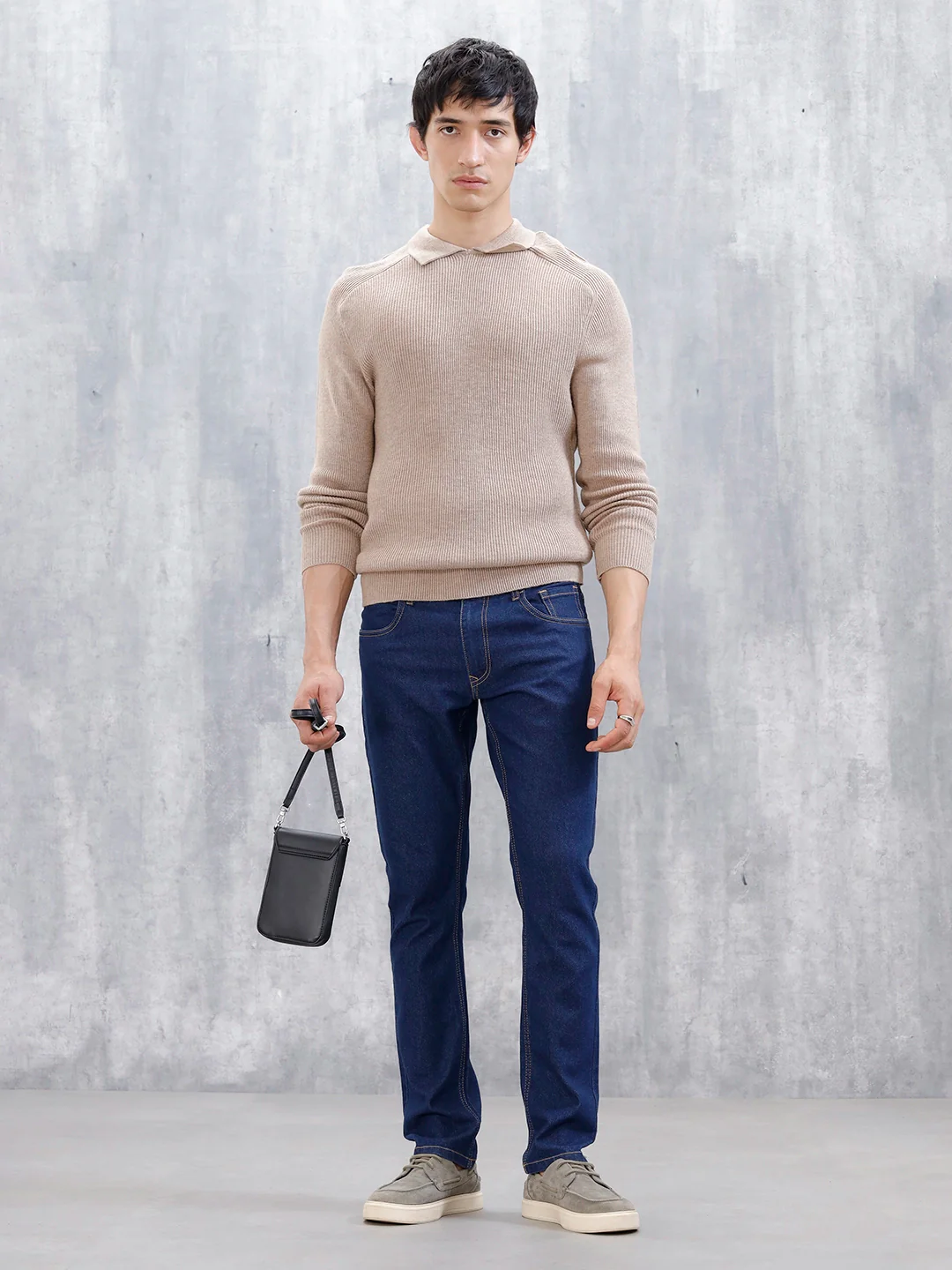 Men's Casual Slim Fit Jeans | Blue - Image 2