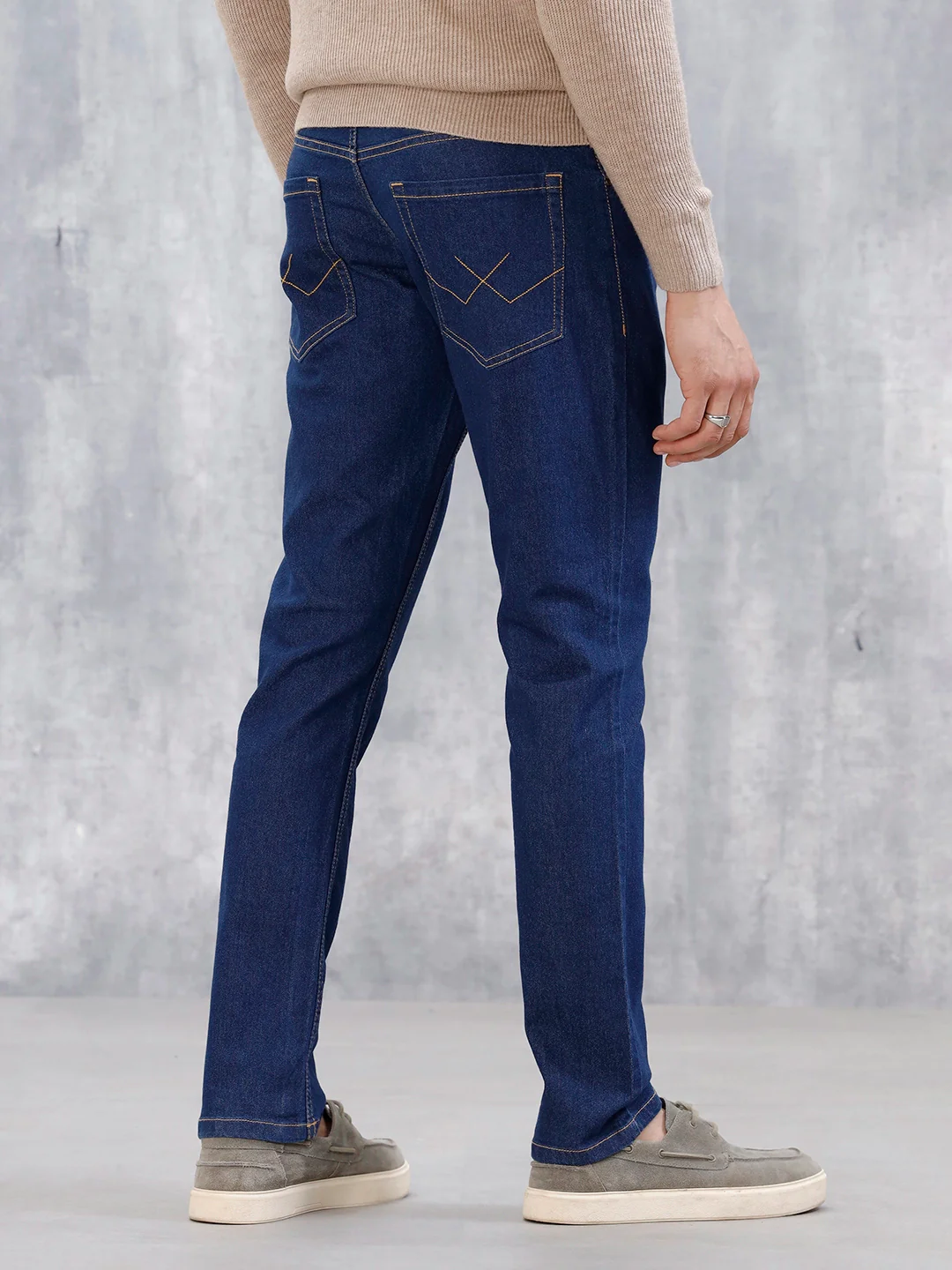 Men's Casual Slim Fit Jeans | Blue - Image 3