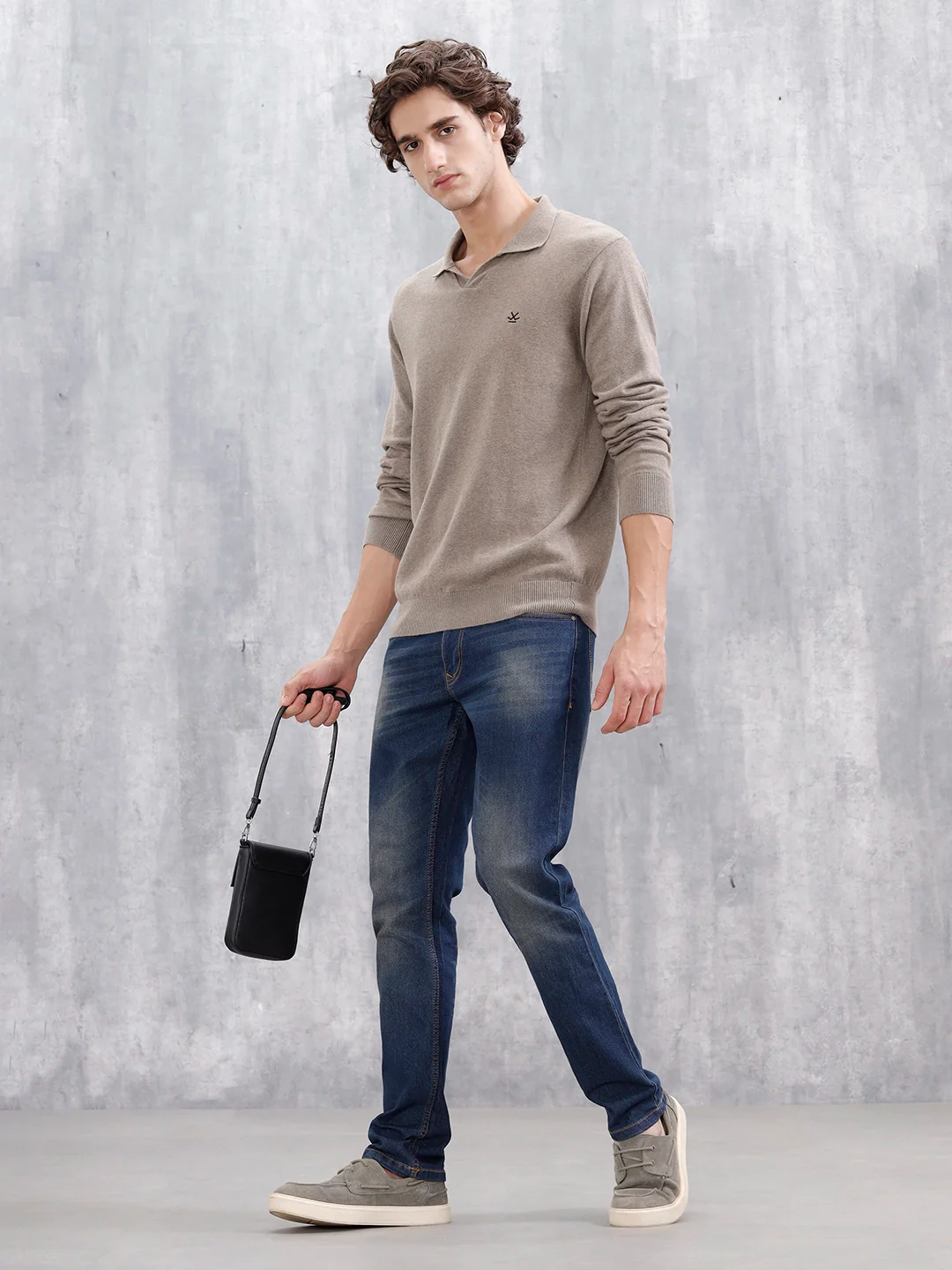 Men's Casual Slim Fit Jeans | Dark Stone - Image 2