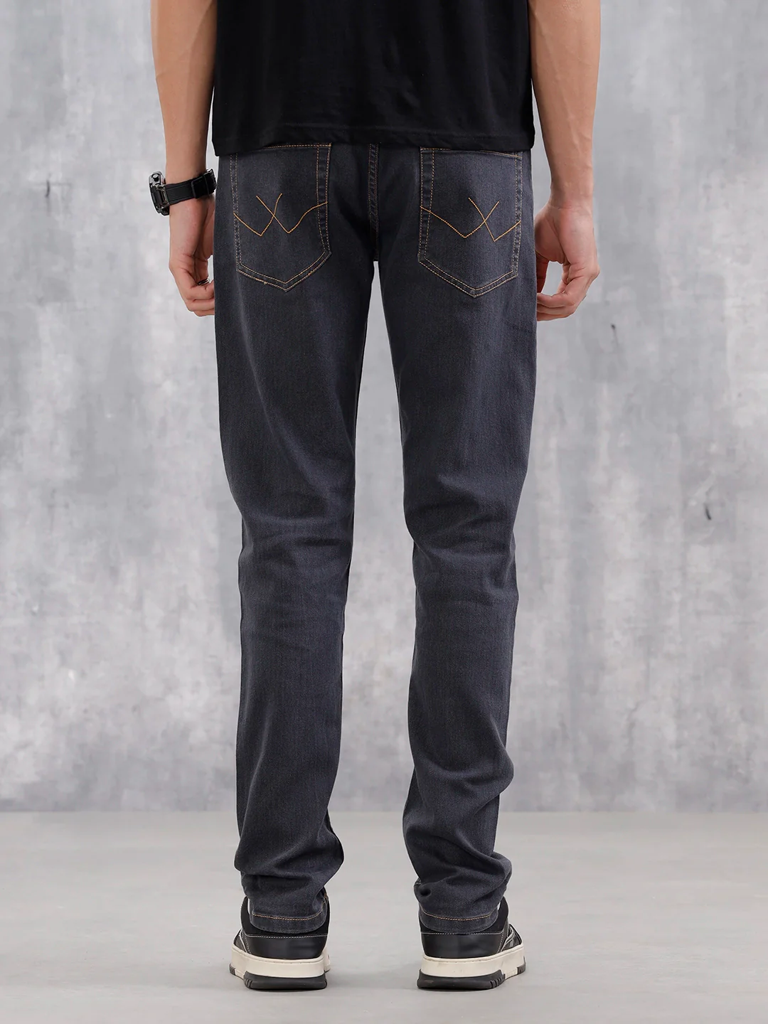 Men's Casual Slim Fit Jeans | Grey - Image 3