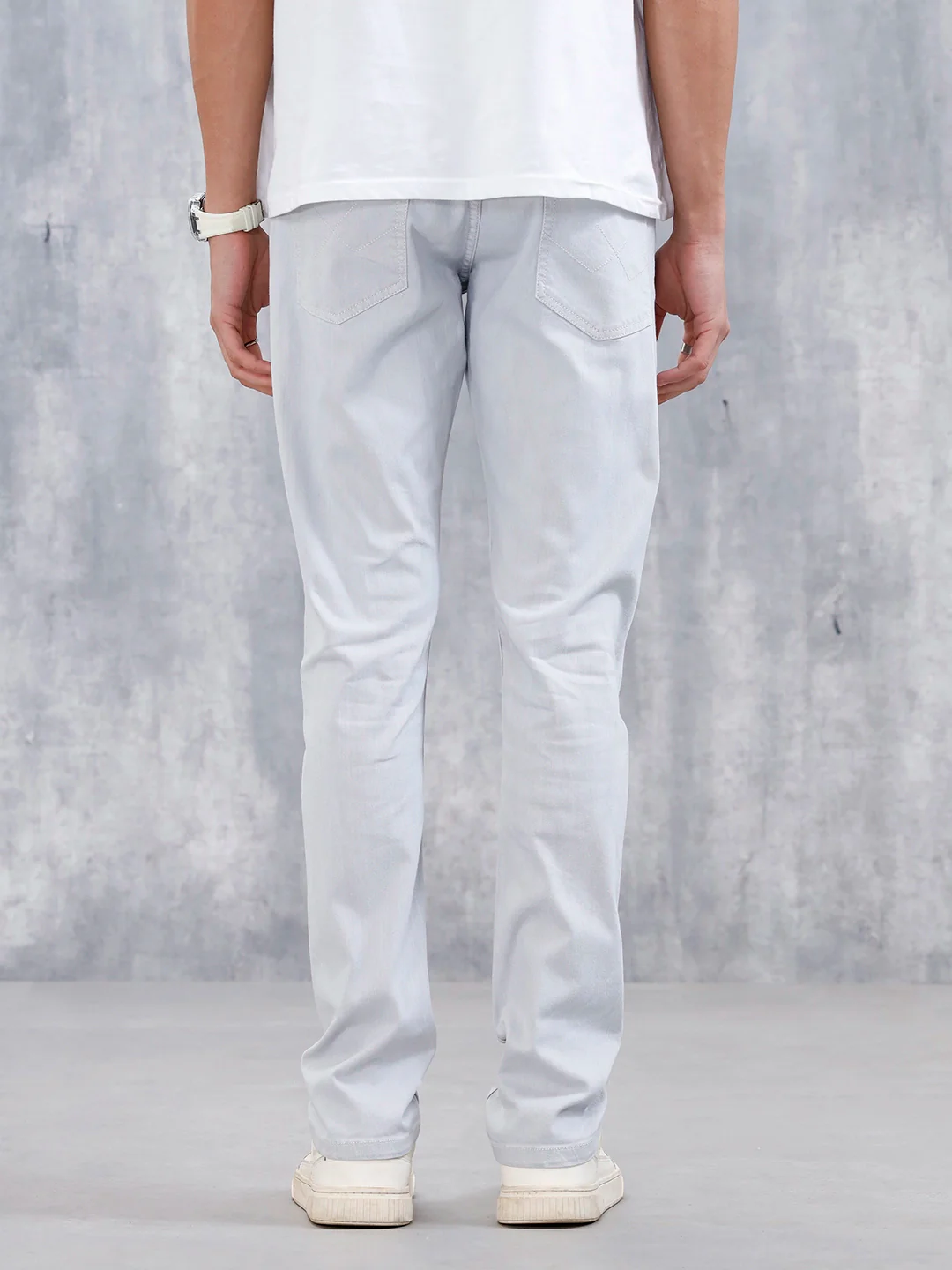 Men's Casual Slim Fit Jeans | Grey - Image 3